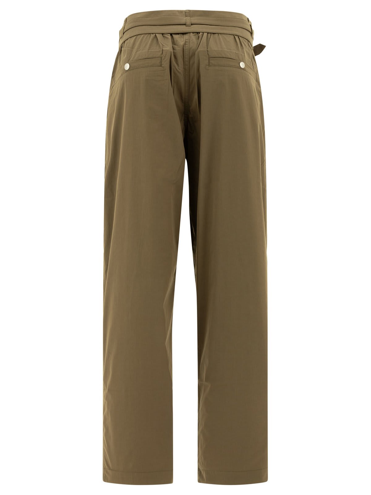 Shop Marant Etoile Celia Belted Trousers In Ki Khaki