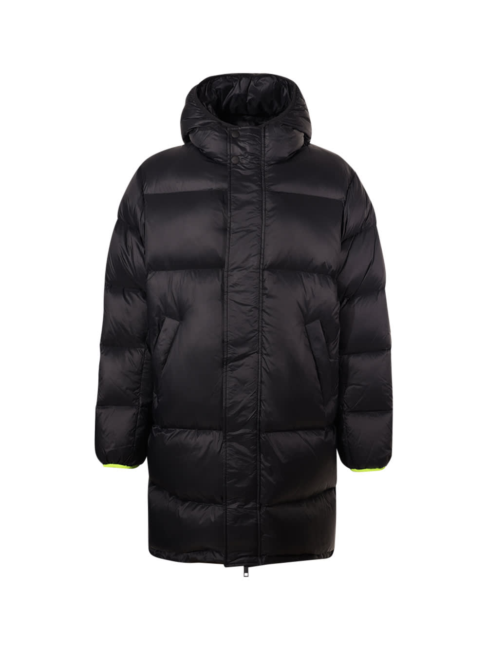 MSGM Maxi Down Jacket With Hood In Light Nylon