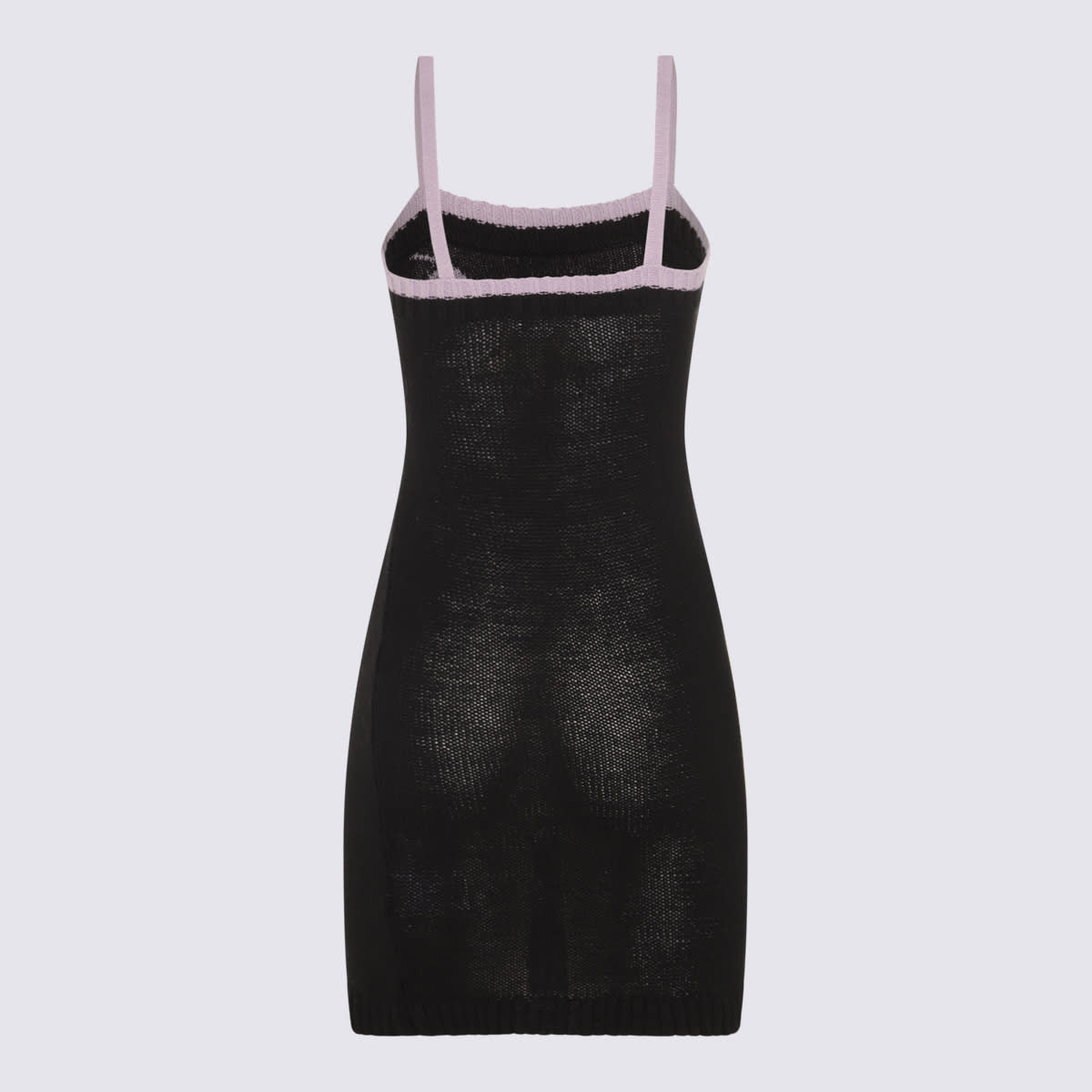 Shop (d)ivision Black Linen And Cotton Mini Dress