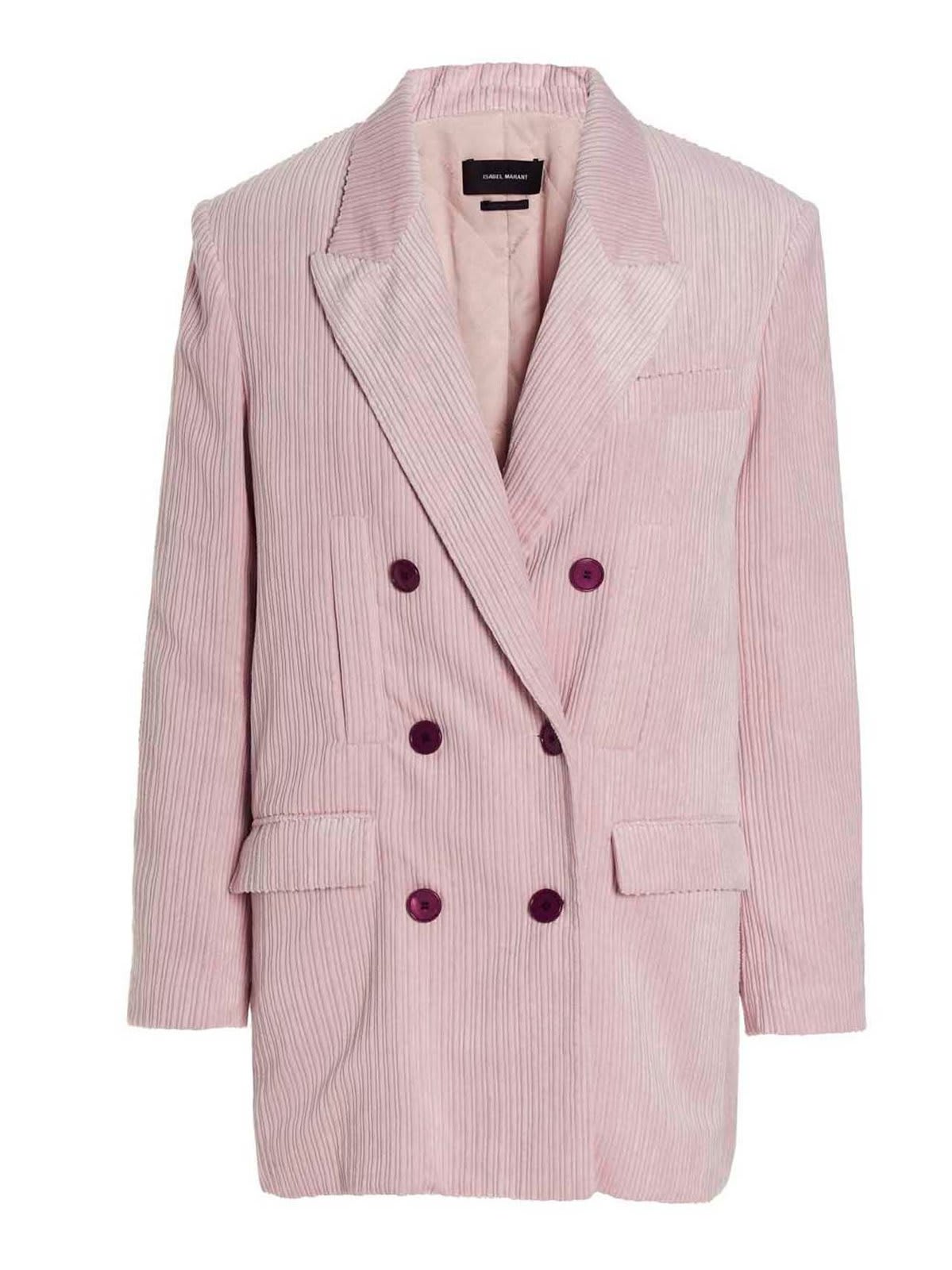 Shop Isabel Marant Doublebreasted Tailored Blazer In Pink