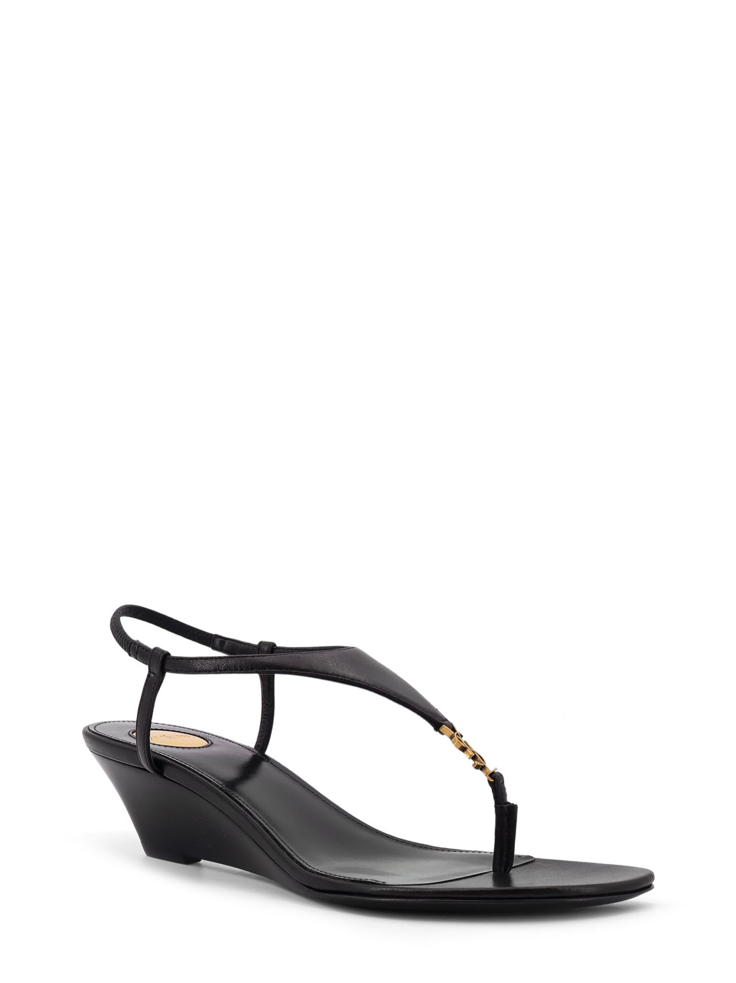 Shop Saint Laurent Bridget 40 Rive Gauche Leather Sandals