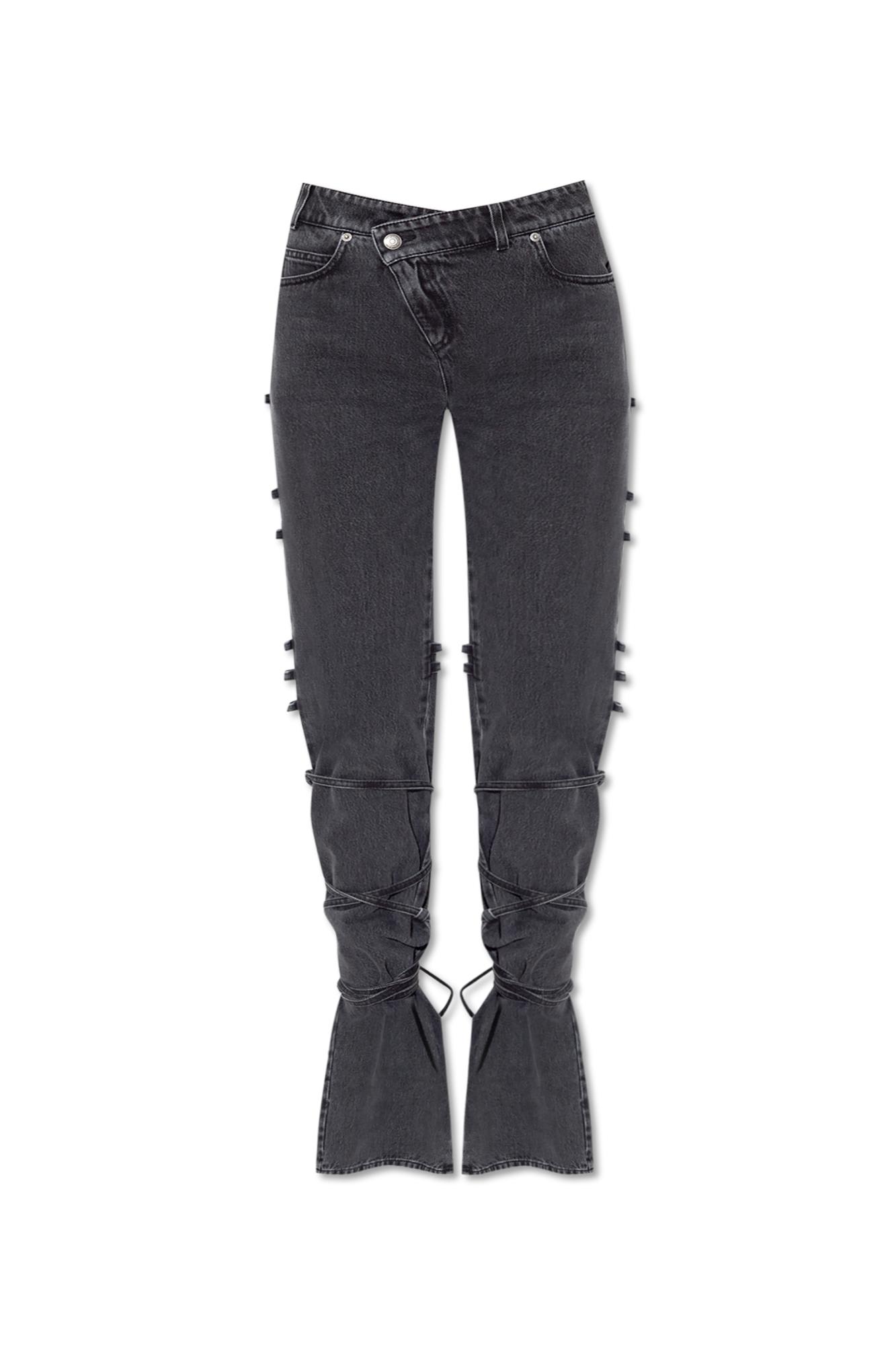 Shop Alexander Mcqueen Jeans With Laces In Black