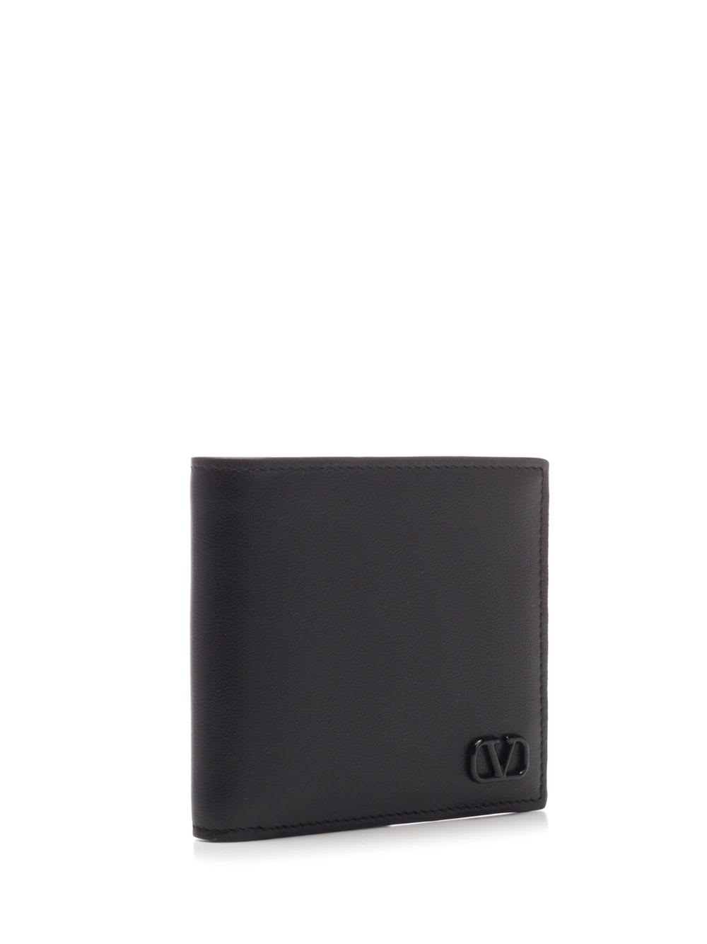 Shop Valentino Vlogo Signature Wallet In Black