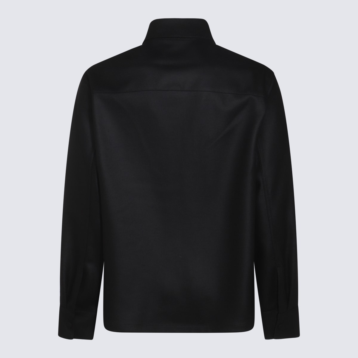 Shop Jil Sander Black Wool Shirt