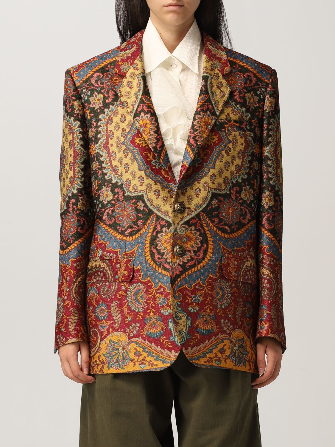 Etro Blazer Etro Tailored Jacket With Floral Paisley Pattern