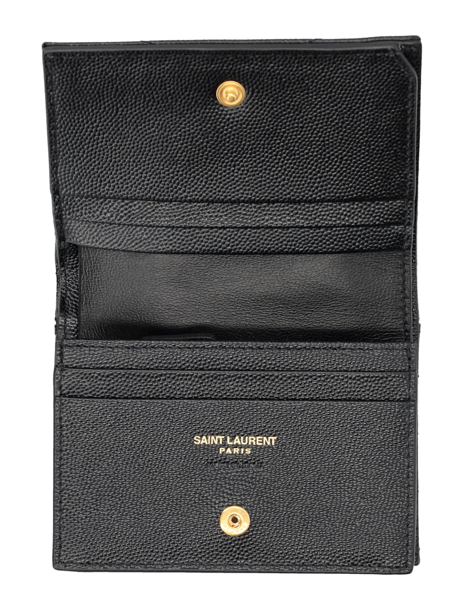 Saint Laurent Ysl Pcc Wallet In Black
