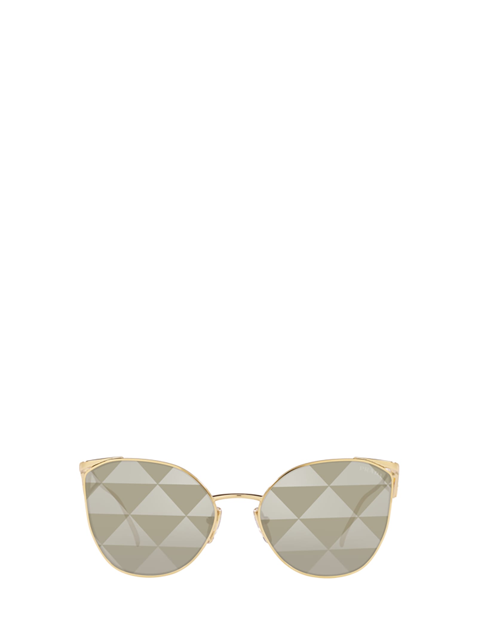 Shop Prada Pr 50zs Pale Gold Sunglasses