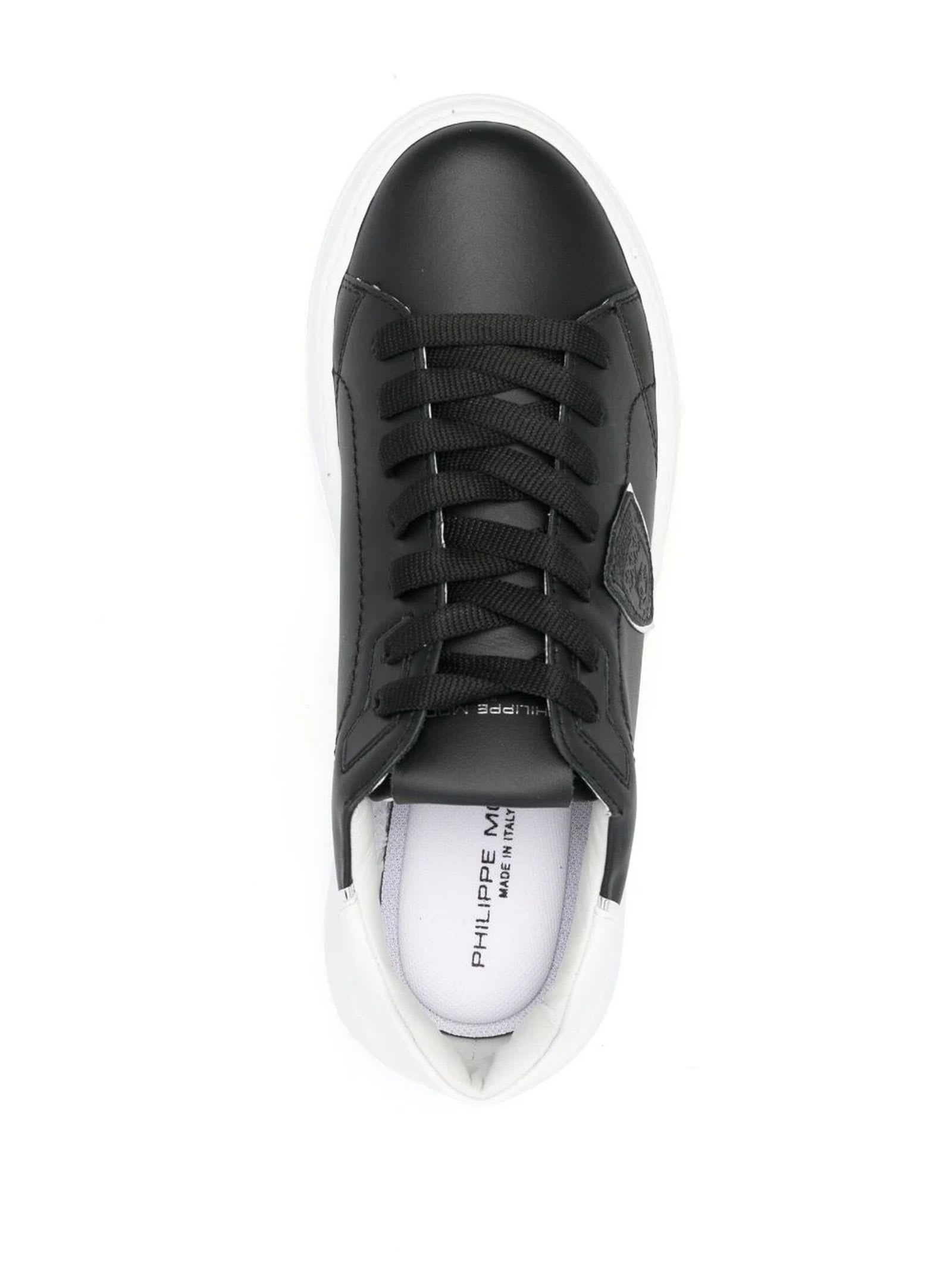 Shop Philippe Model Sneakers Tres Temple Women, Black White