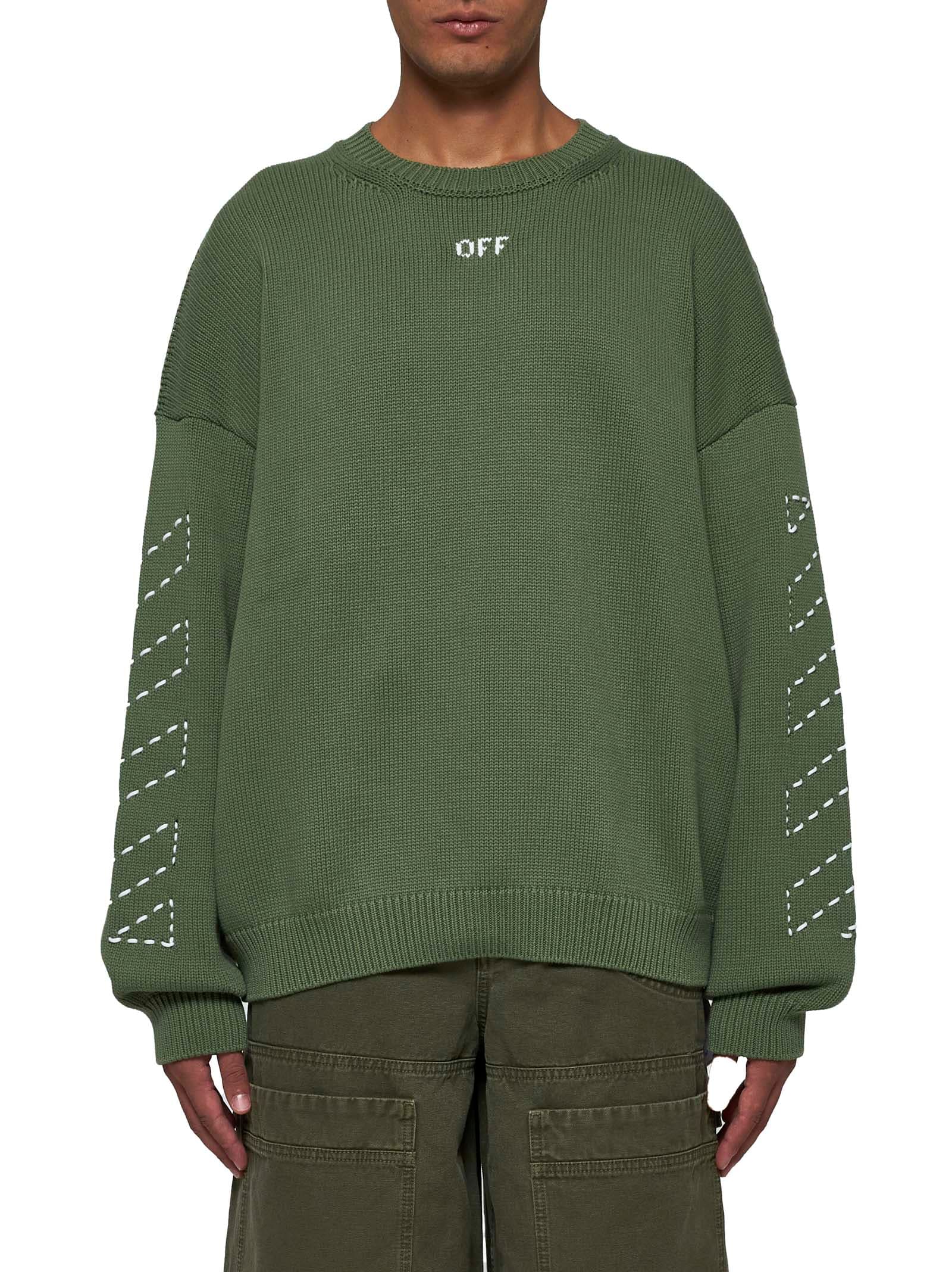 Shop Off-white Sweater In Four Leaf