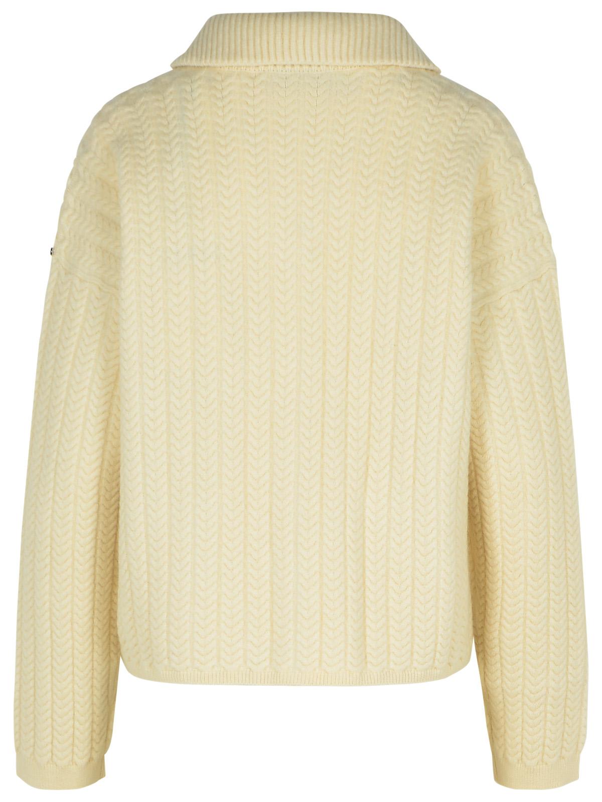 Shop Sportmax Tubinga Ivory Wool Blend Cardigan