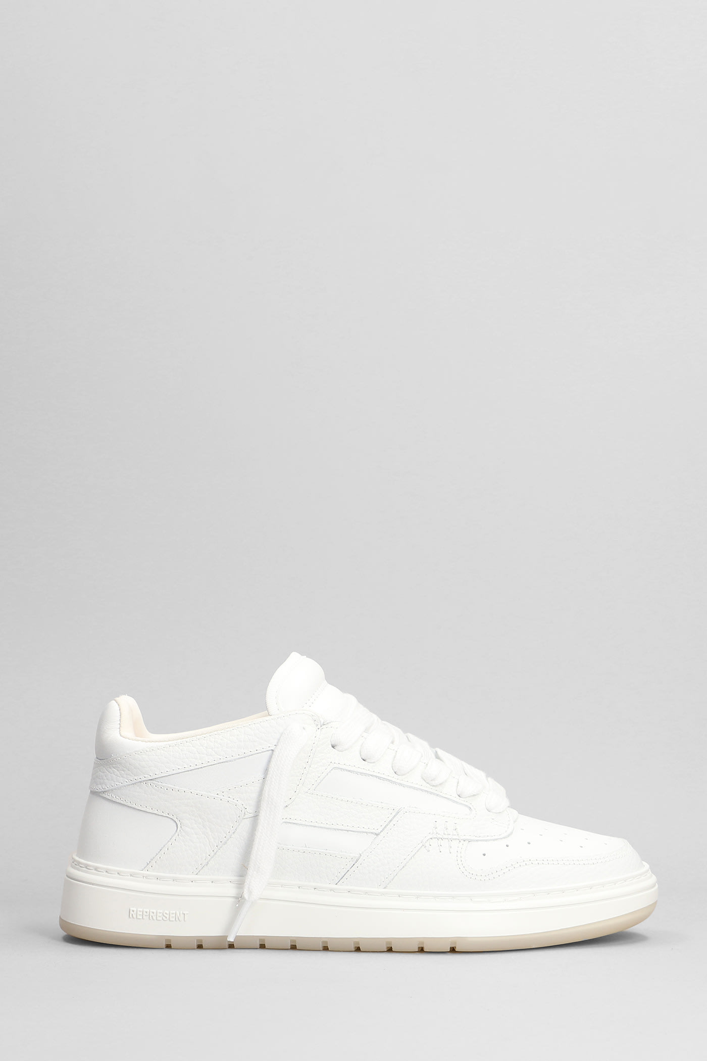 REPRESENT REPTOR LOW SNEAKERS IN WHITE LEATHER