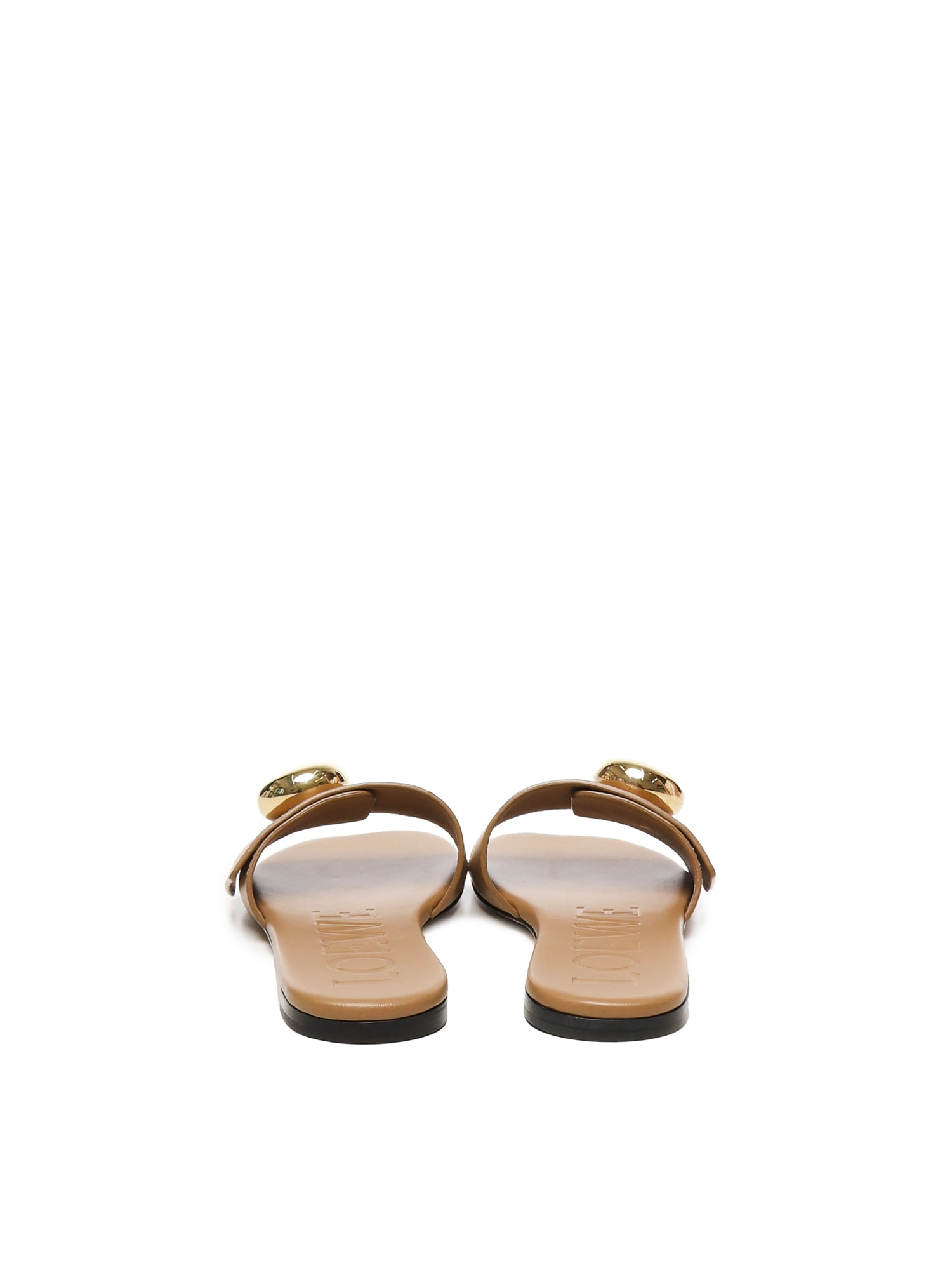 Loewe Pebble Slide Sandals In Brown