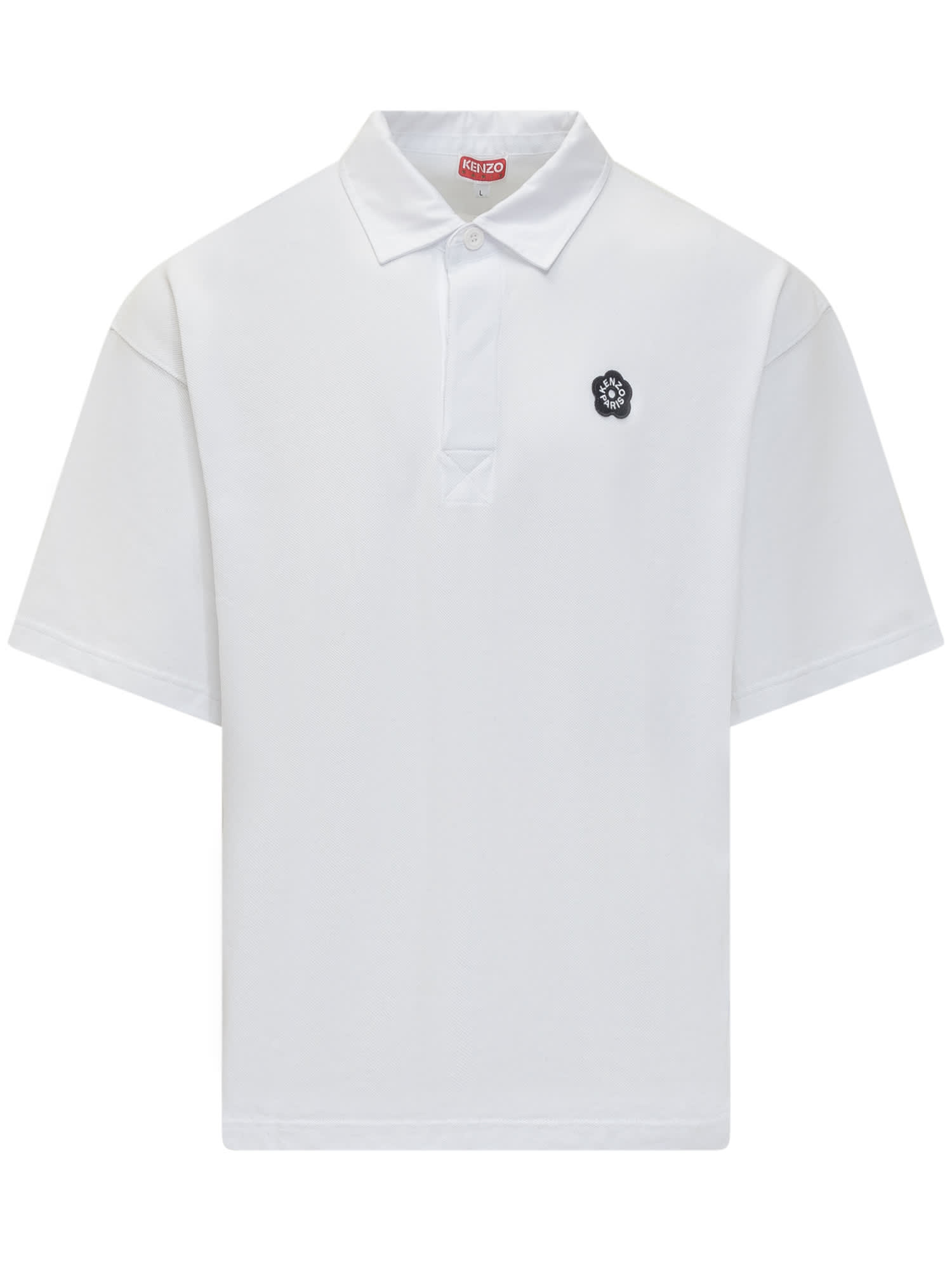 Shop Kenzo Polo Shirt With Logo In White