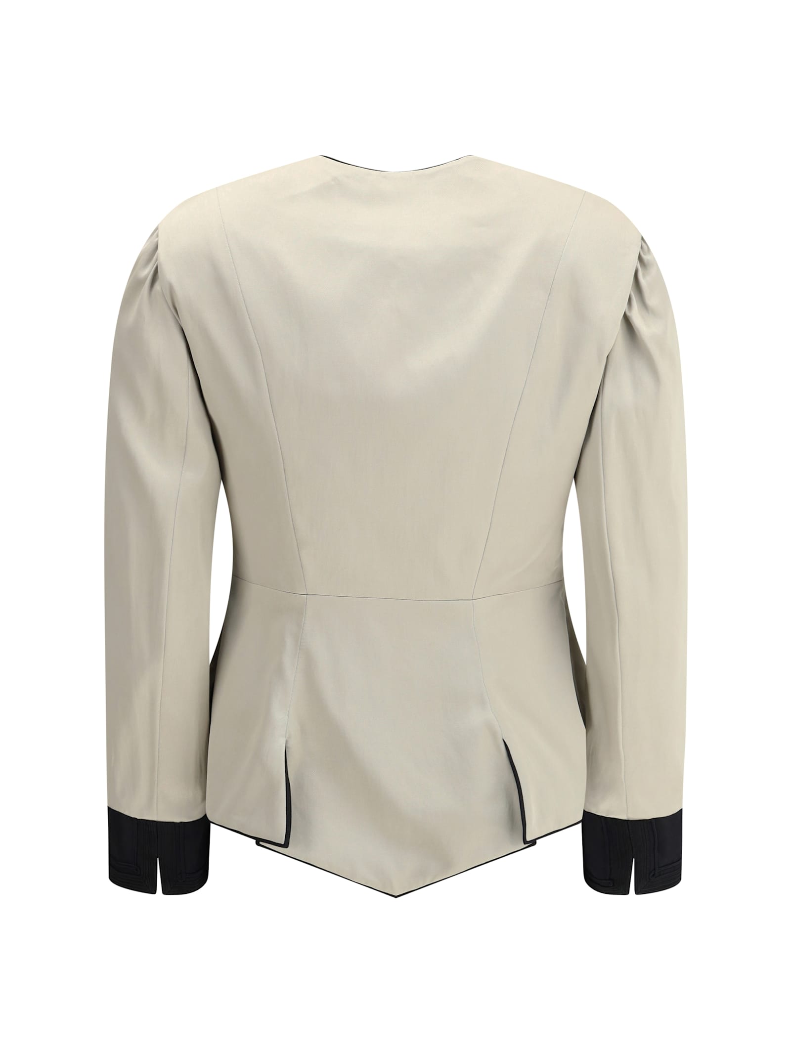 Chloé Tailored Silk Jacket In Metallic