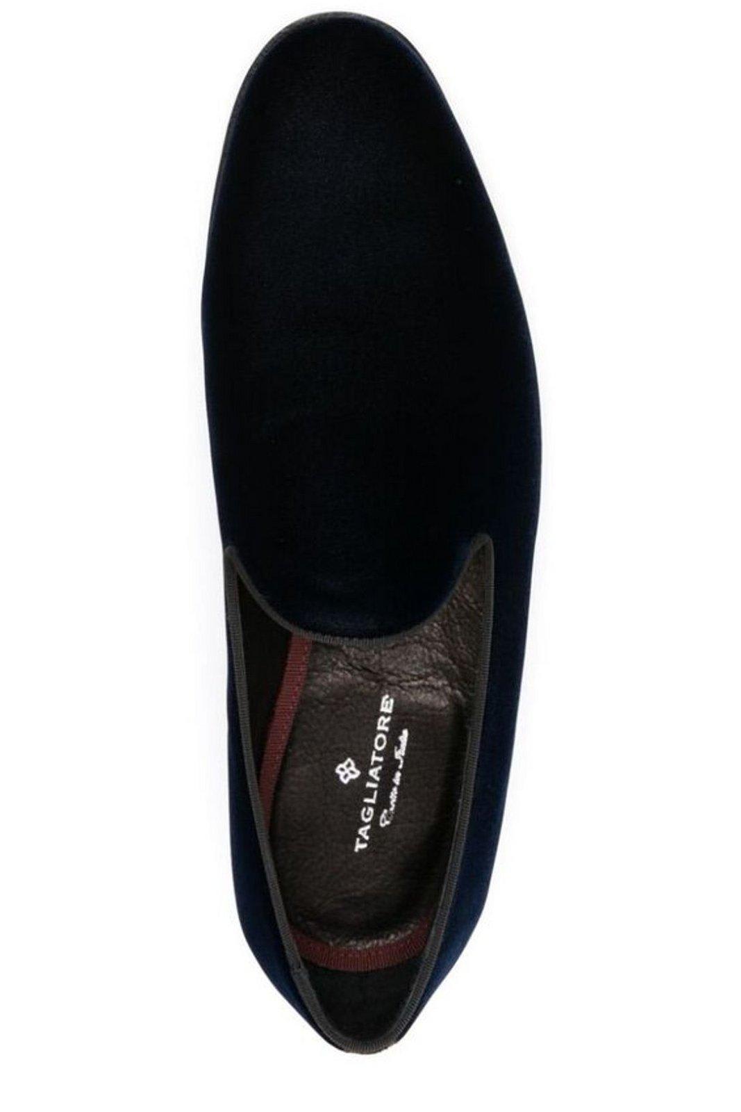 Shop Tagliatore Tyler Almond-toe Loafers In Blue