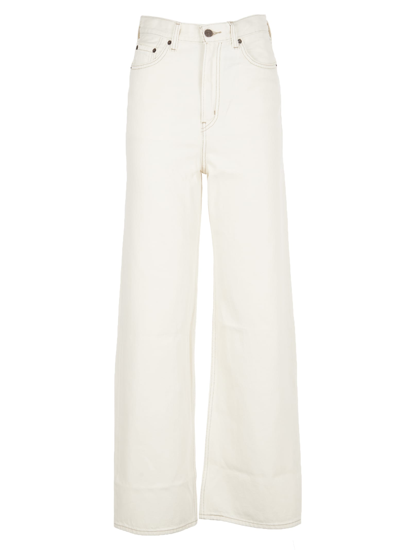 Levi's White High-waisted Jeans