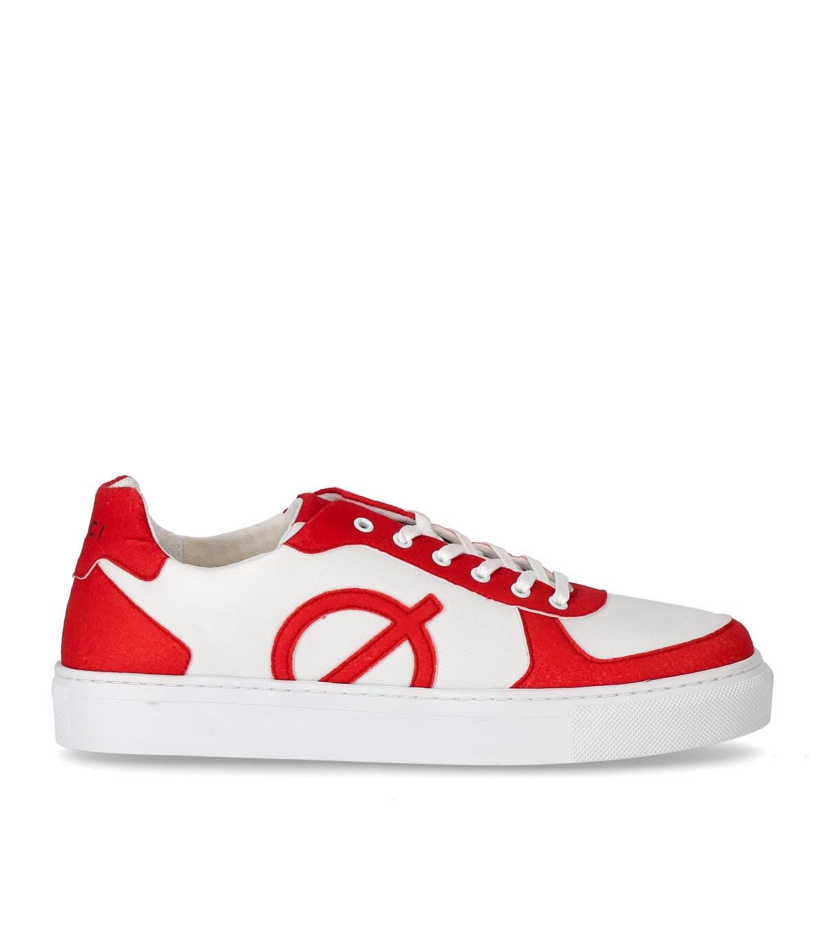 Loci Løci Seven Neon White Red Sneaker In Bianco / Rosso