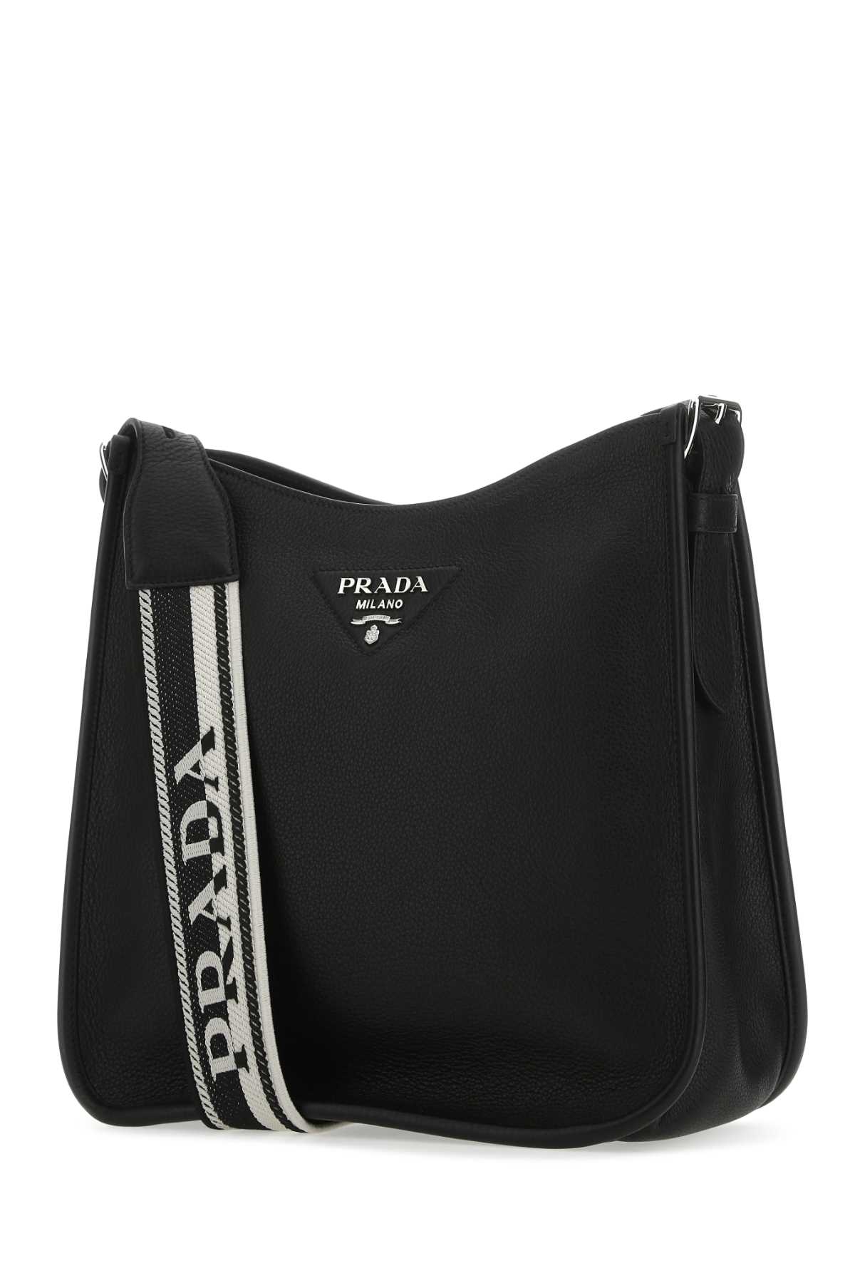 Shop Prada Black Leather Crossbody Bag
