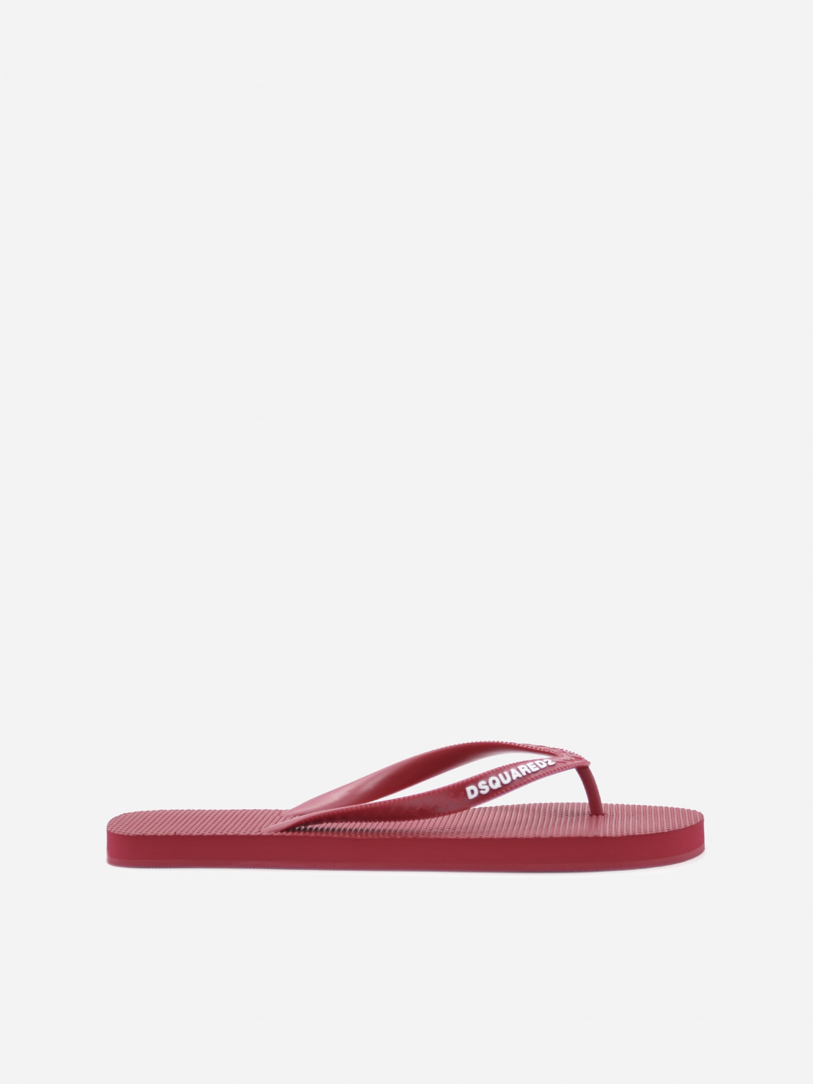 Dsquared2 Rubber Flip Flops With Logo Detail