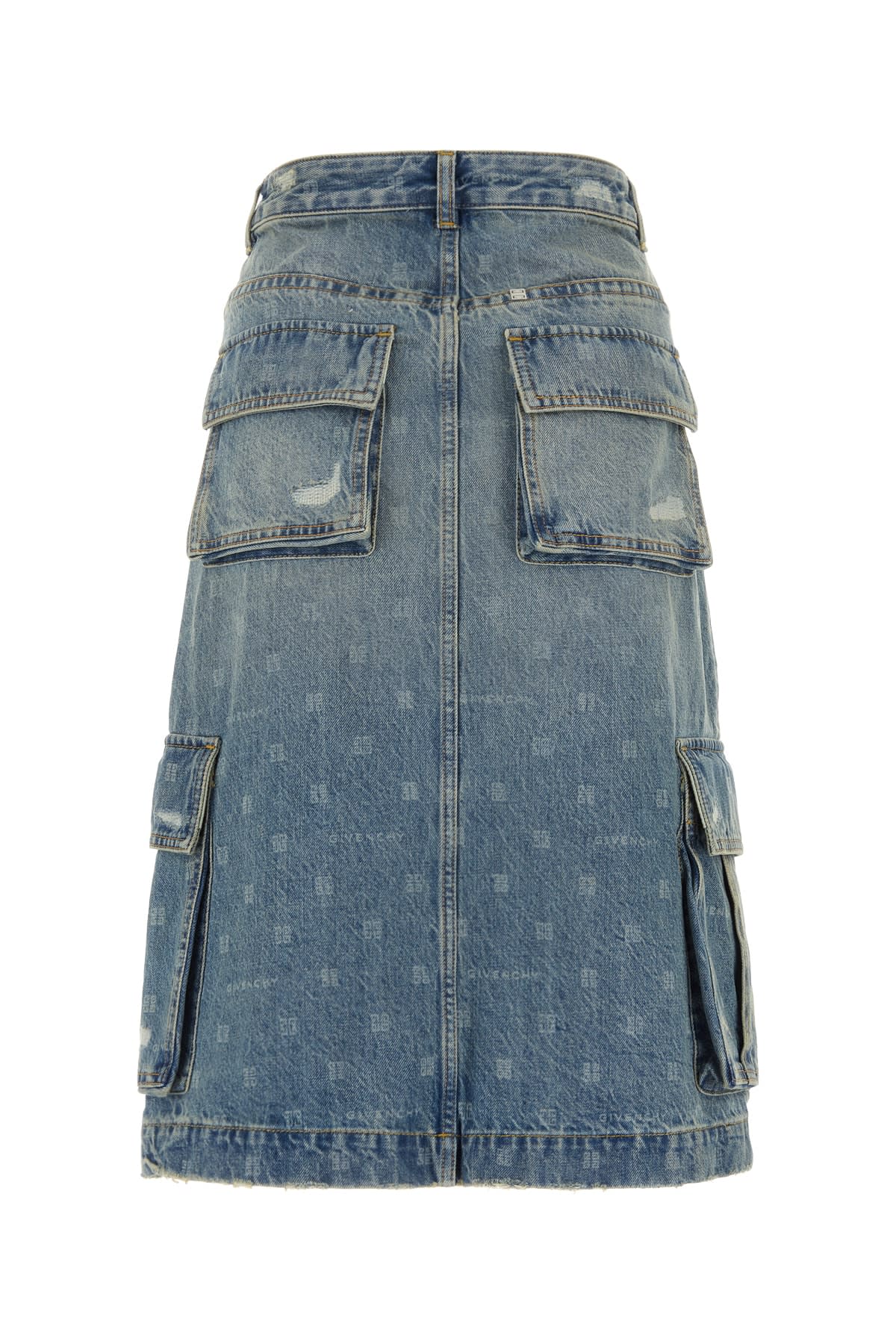 Givenchy Cotton Skirt In Blue