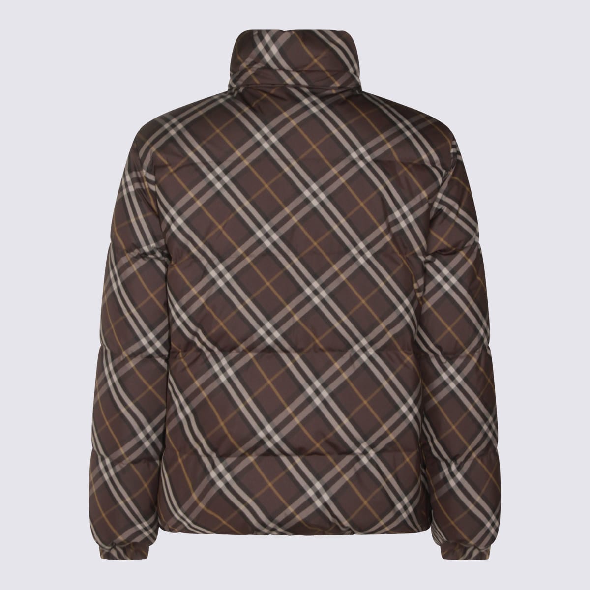 Burberry Reversible Check Snowdon Puffer Jacket In Brown