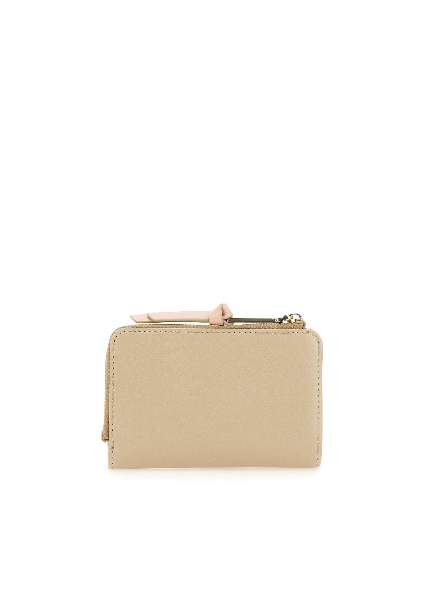 Marc Jacobs Khaki Leather Utility Snapshot Dtm Slim Wallet In Beige