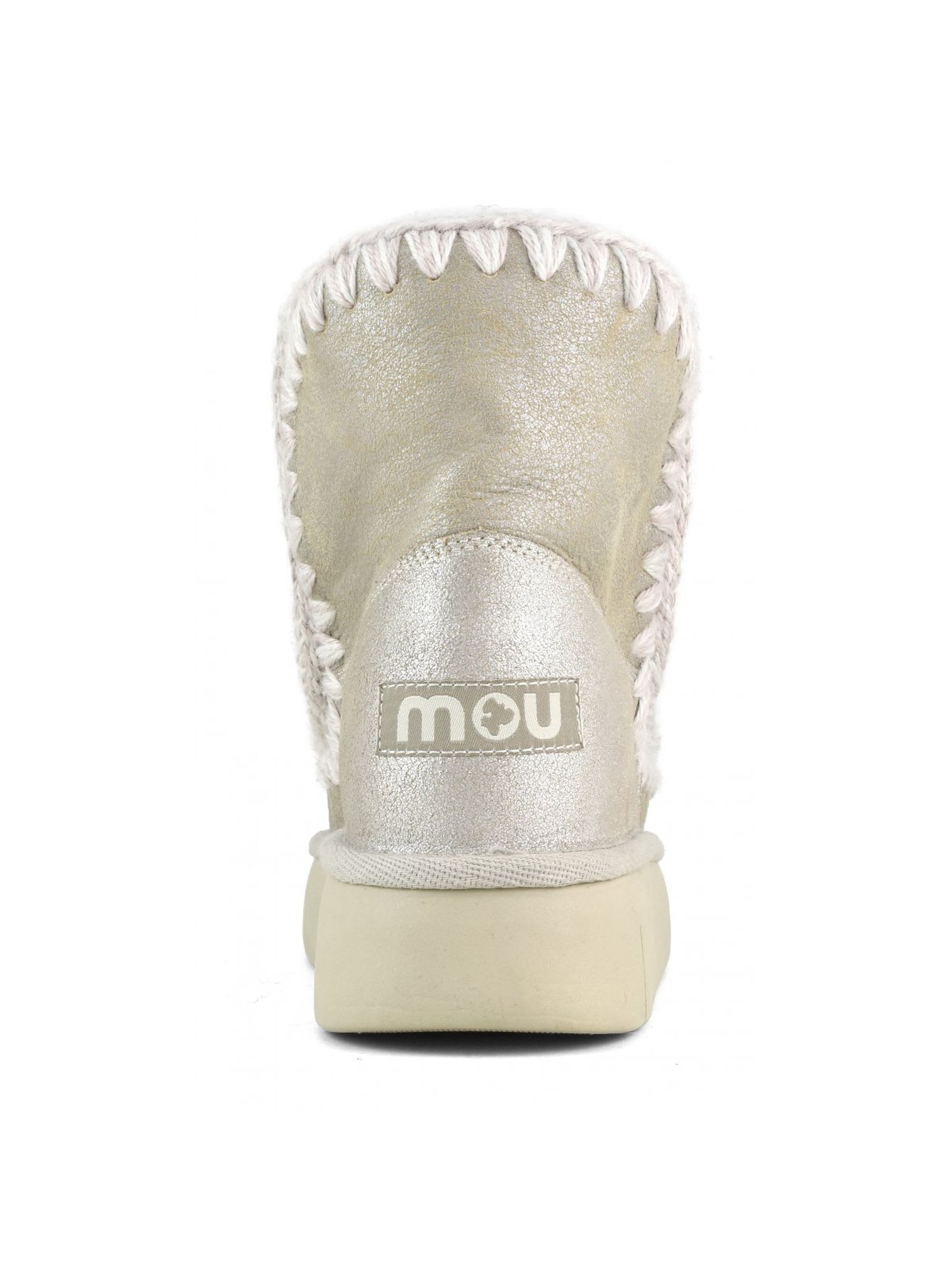 MOU ESKIMO 18 BOUNCE IN STONE METALLIC SHEEPSKIN
