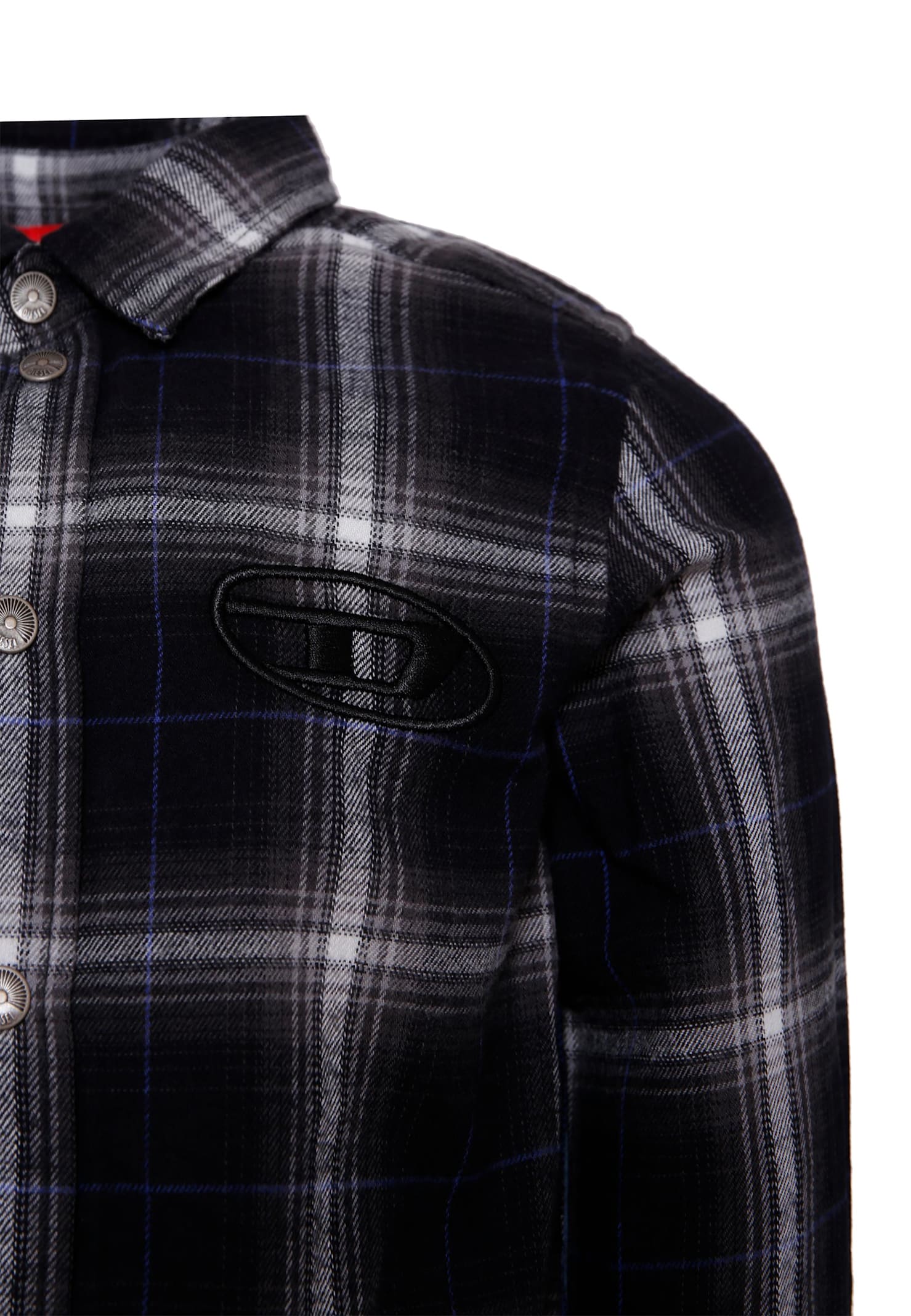 Diesel Black Shirt For Boy With Logo In Black