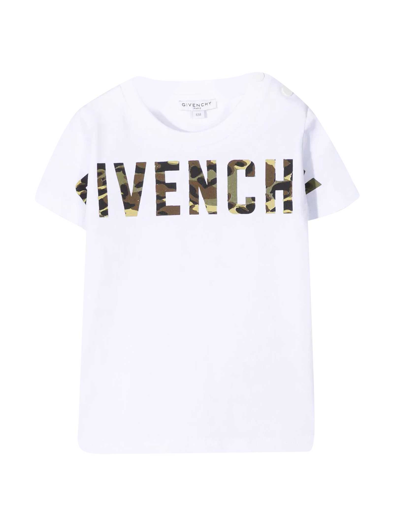 GIVENCHY T-SHIRT WITH PRINT,H05163 10B