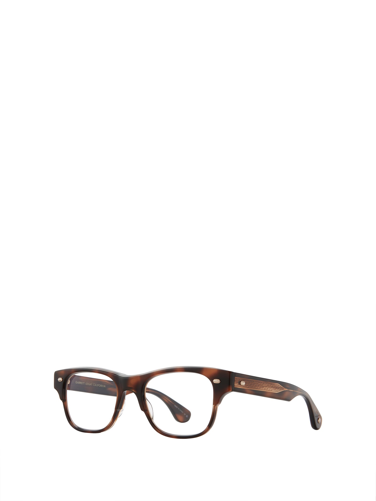 Shop Garrett Leight Rodriguez Spotted Brown Shell Glasses