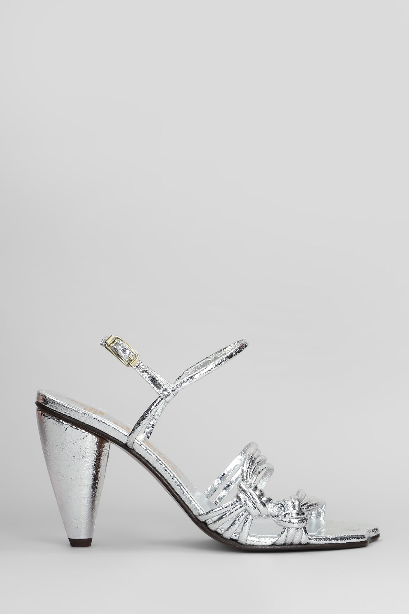 Rumba Sandals In Silver Leather