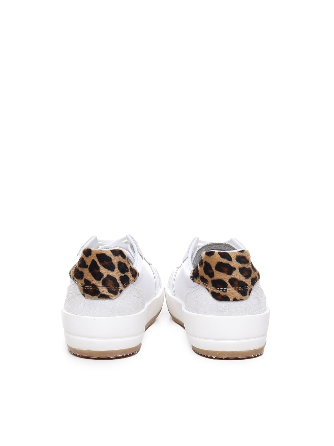 Shop Philippe Model Nice Low Sneaker In White, Leopard