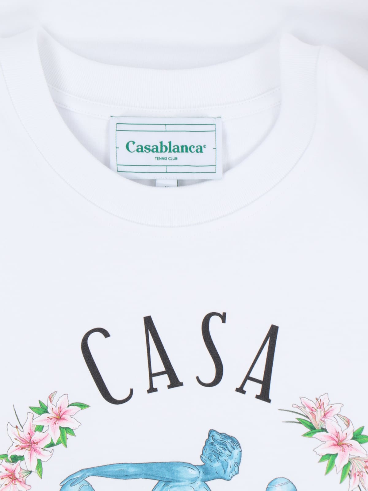 Shop Casablanca Statue En Marbre T-shirt In White