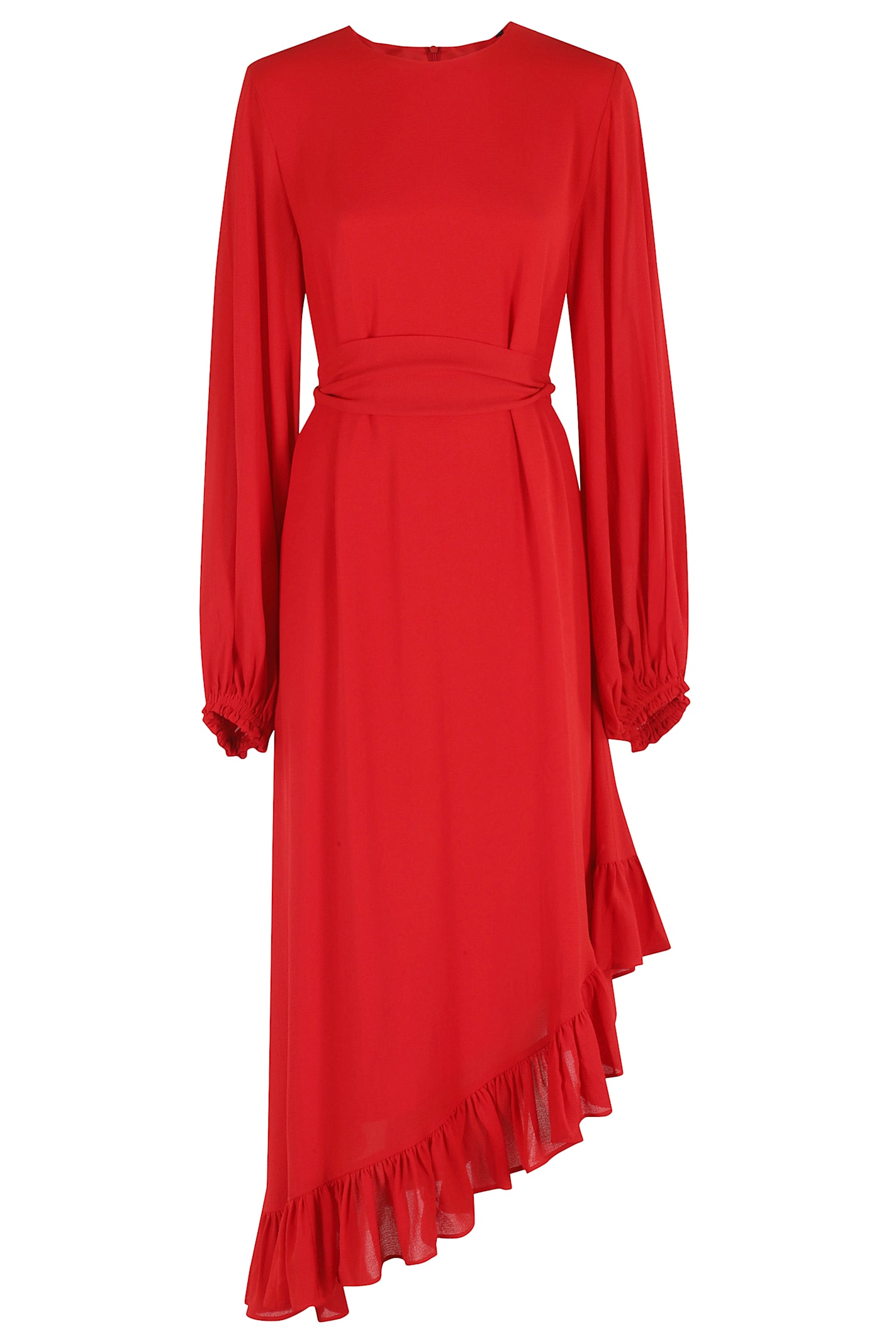 Essentiel Antwerp Iflower Pussy Bow Tie Dress In Red