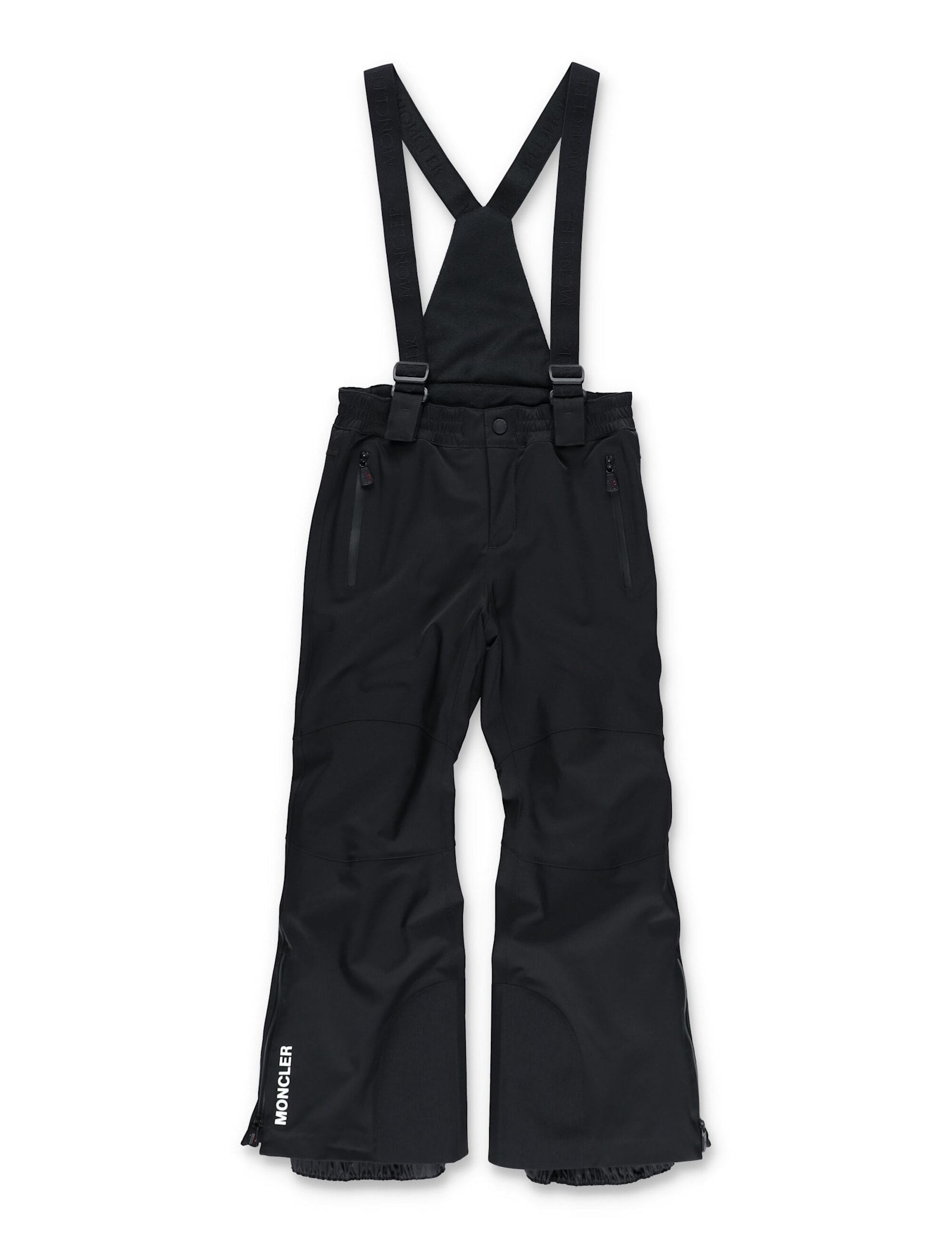 Moncler Grenoble Kids Technical Ski Bib In Black