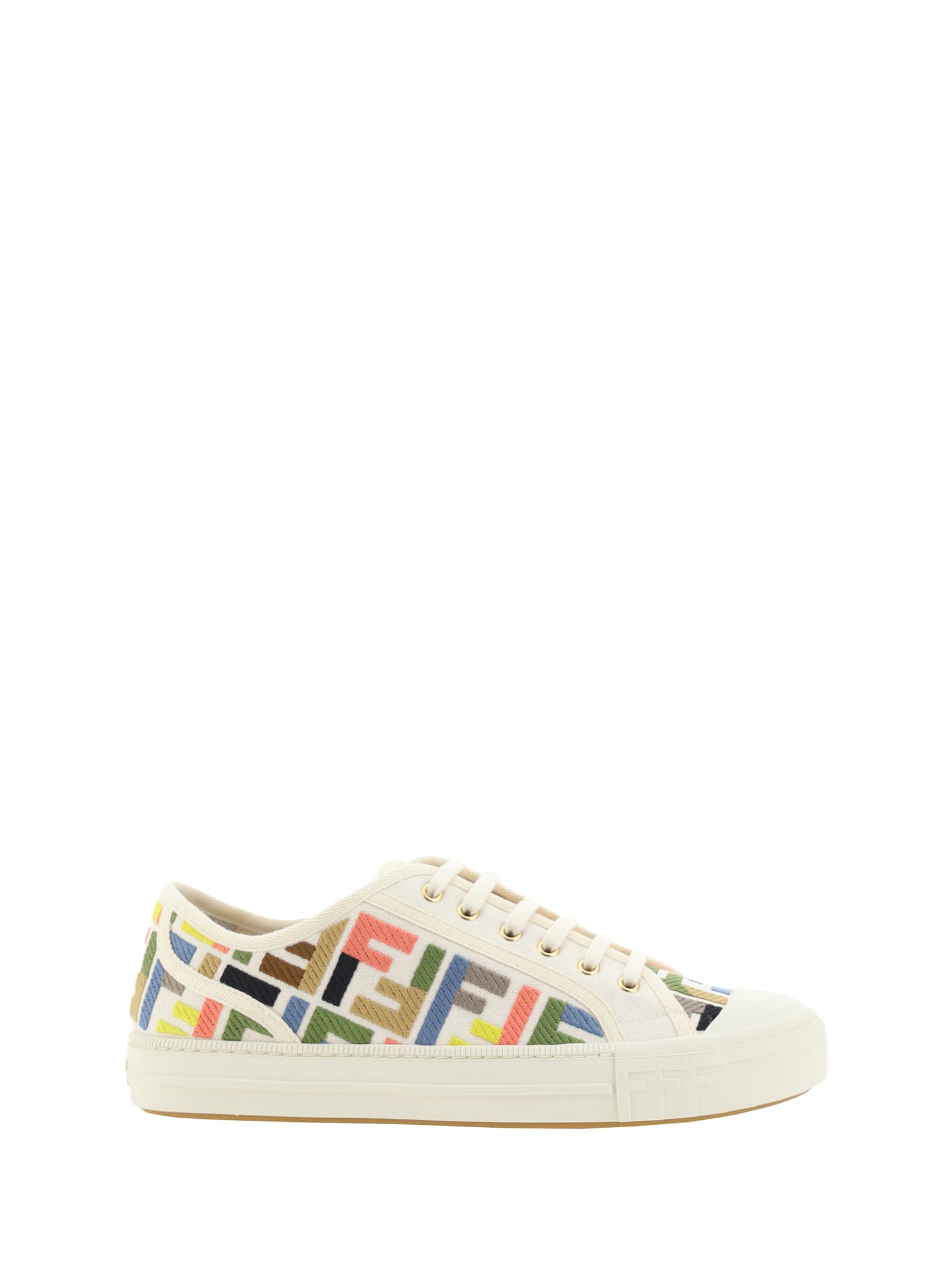 Shop Fendi Domino Sneakers In Multicolour