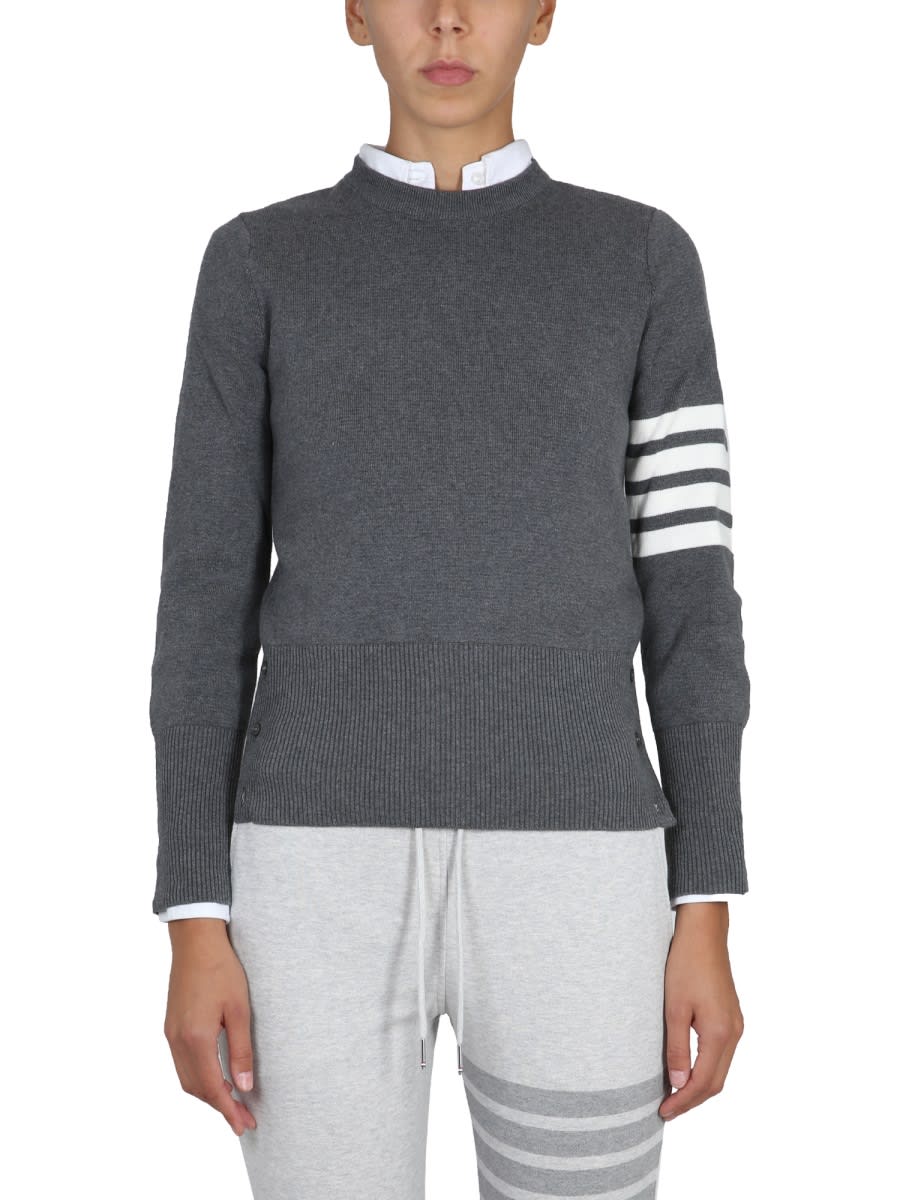 Thom Browne Crewneck Sweatshirt In Gray