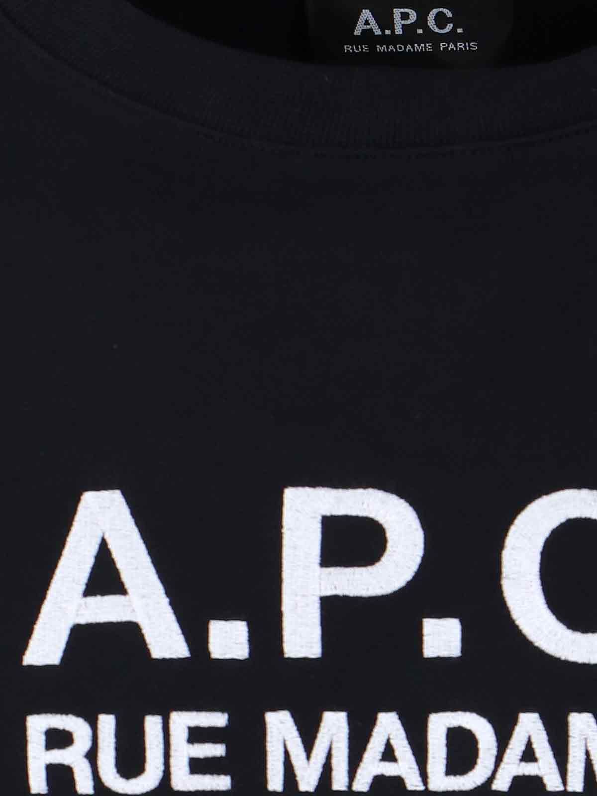 Shop Apc Rufus Round-neck Sweatshirt In Black