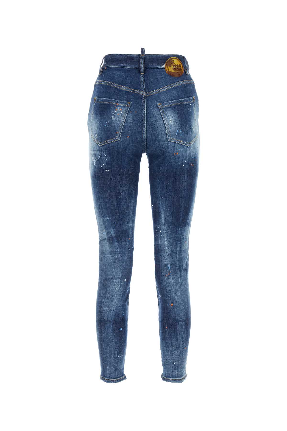 Shop Dsquared2 Stretch Denim Twiggy Jeans In Navyblue