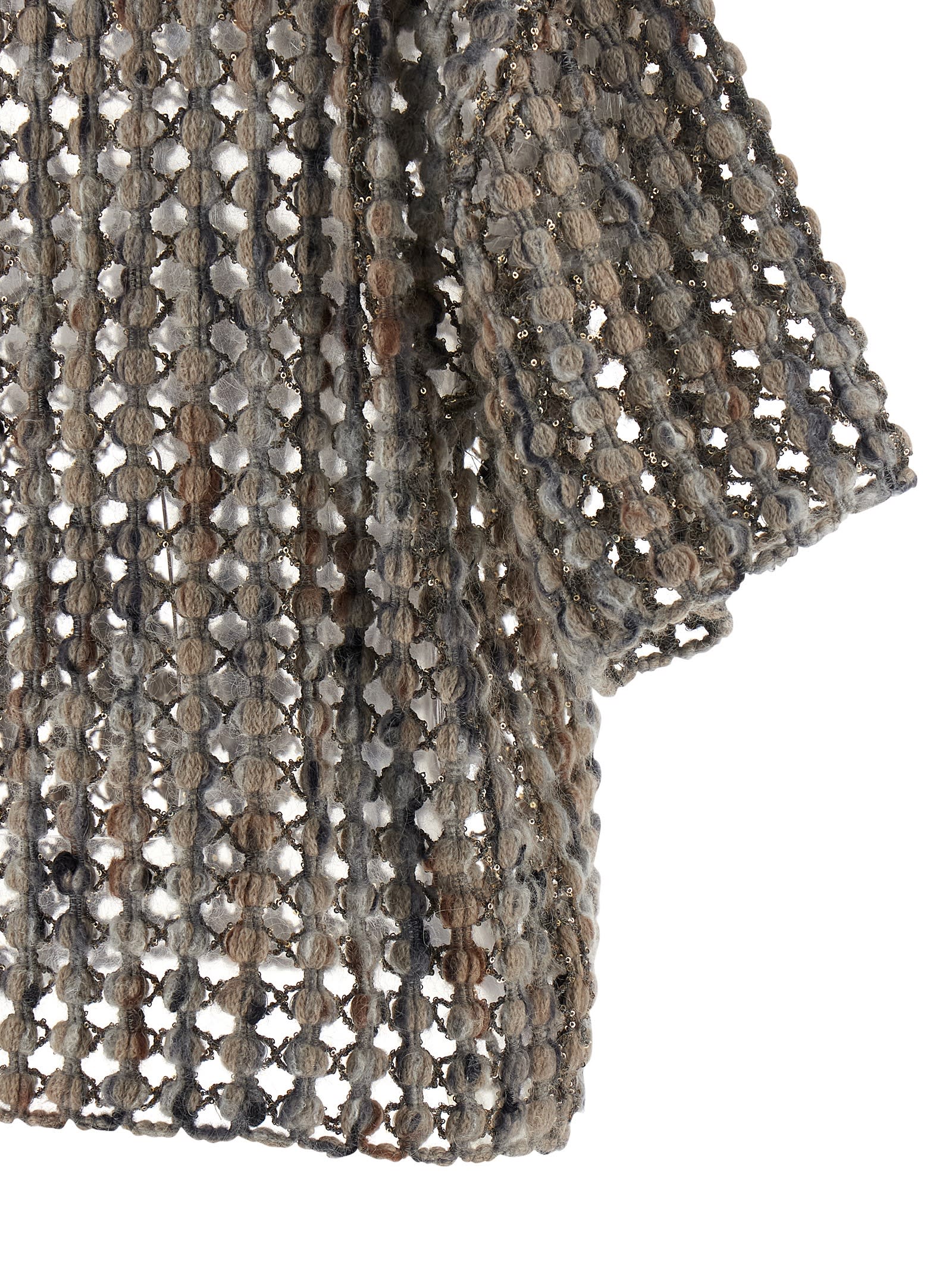 Brunello Cucinelli Sparkling Short Sleeve Knitwear In Multi