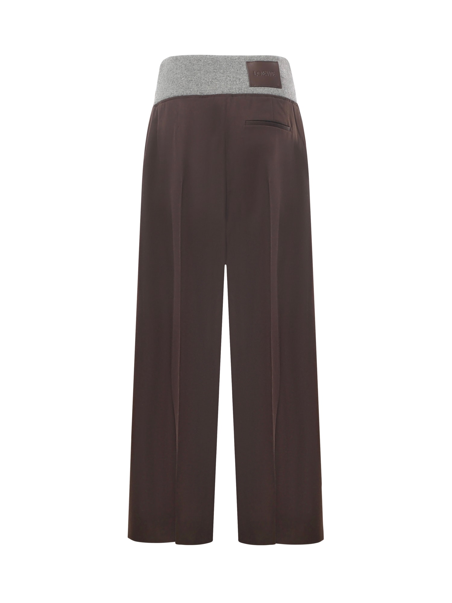 Loewe Wool Trousers In Brown