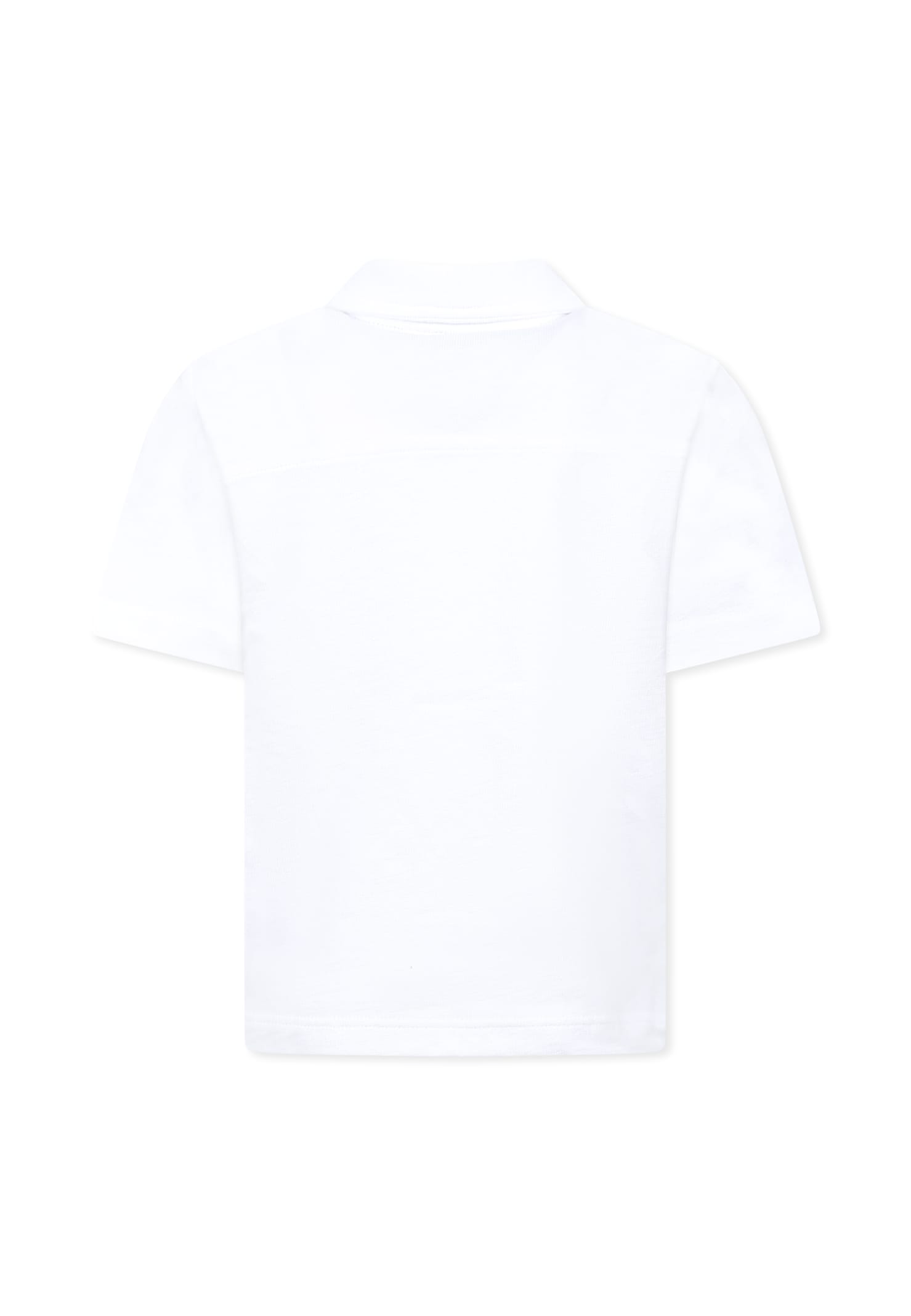 Hugo Boss White Polo Shirt For Boy With Logo In White