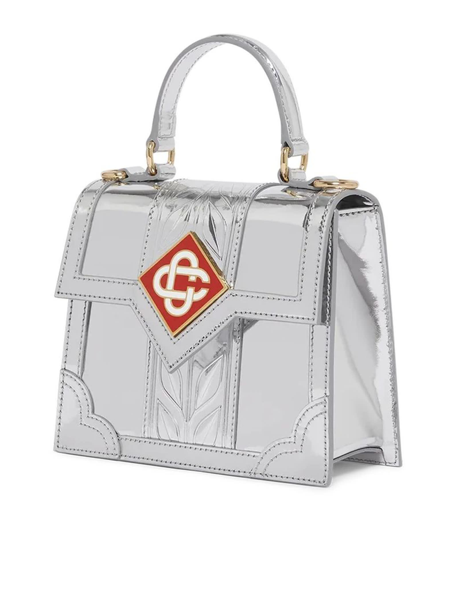 Shop Casablanca Silver Mini Jeanne Bag