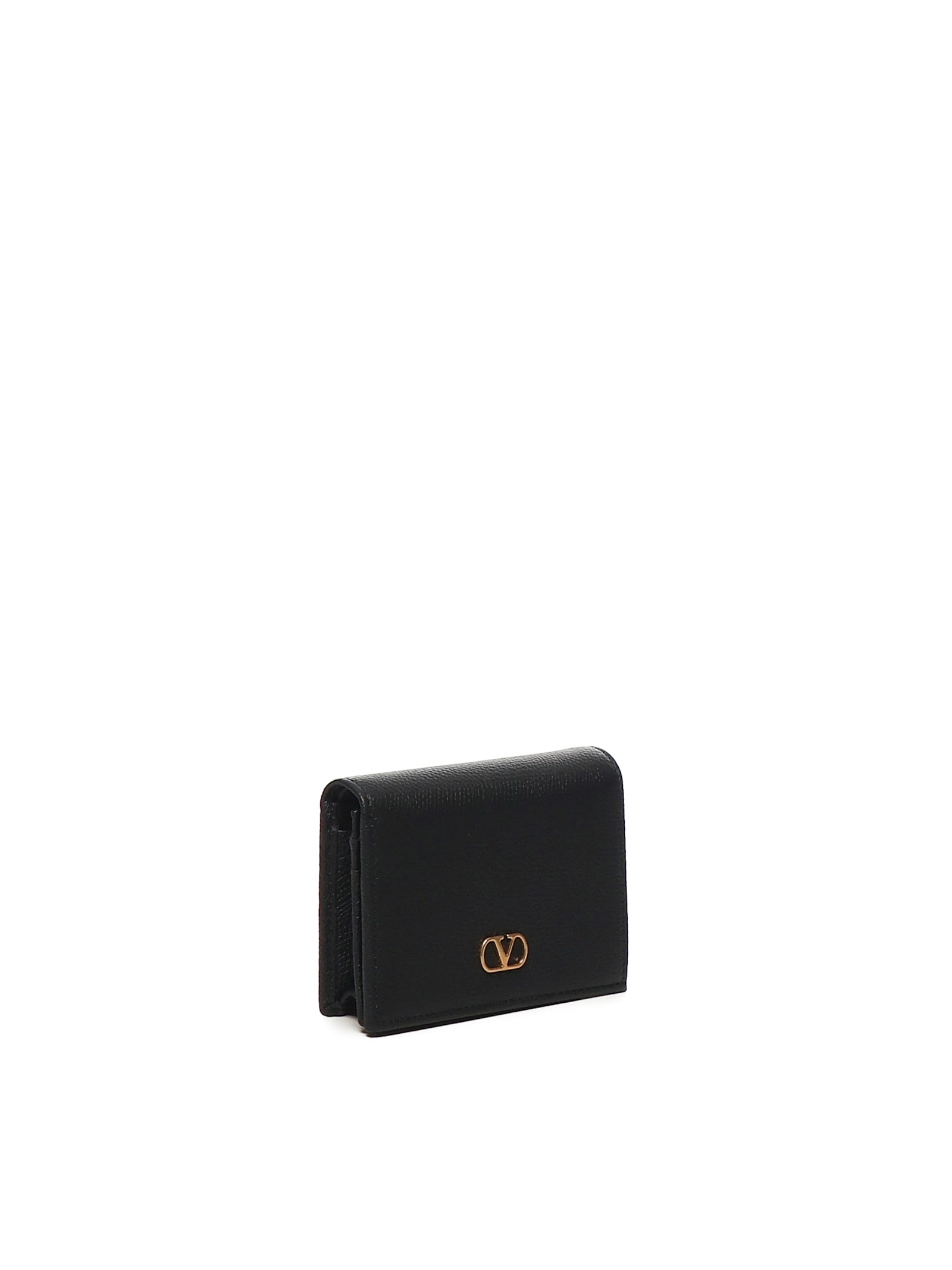 Valentino Vlogo Signature Wallet In Granet Calfskin