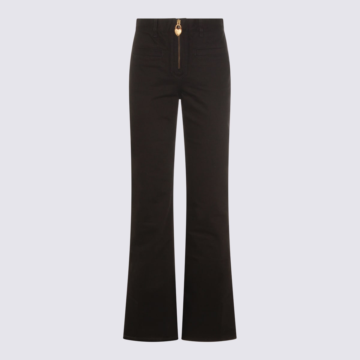 Chloé Black Cotton Jeans In Brown