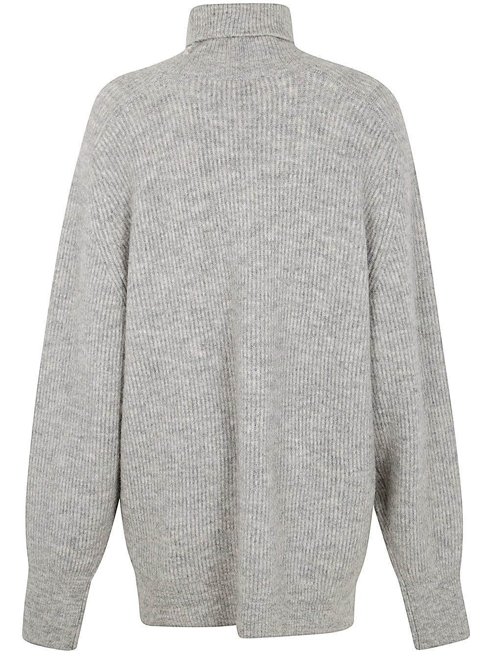 Shop Rotate Birger Christensen Turtleneck Sweater In Alloy Light Grey