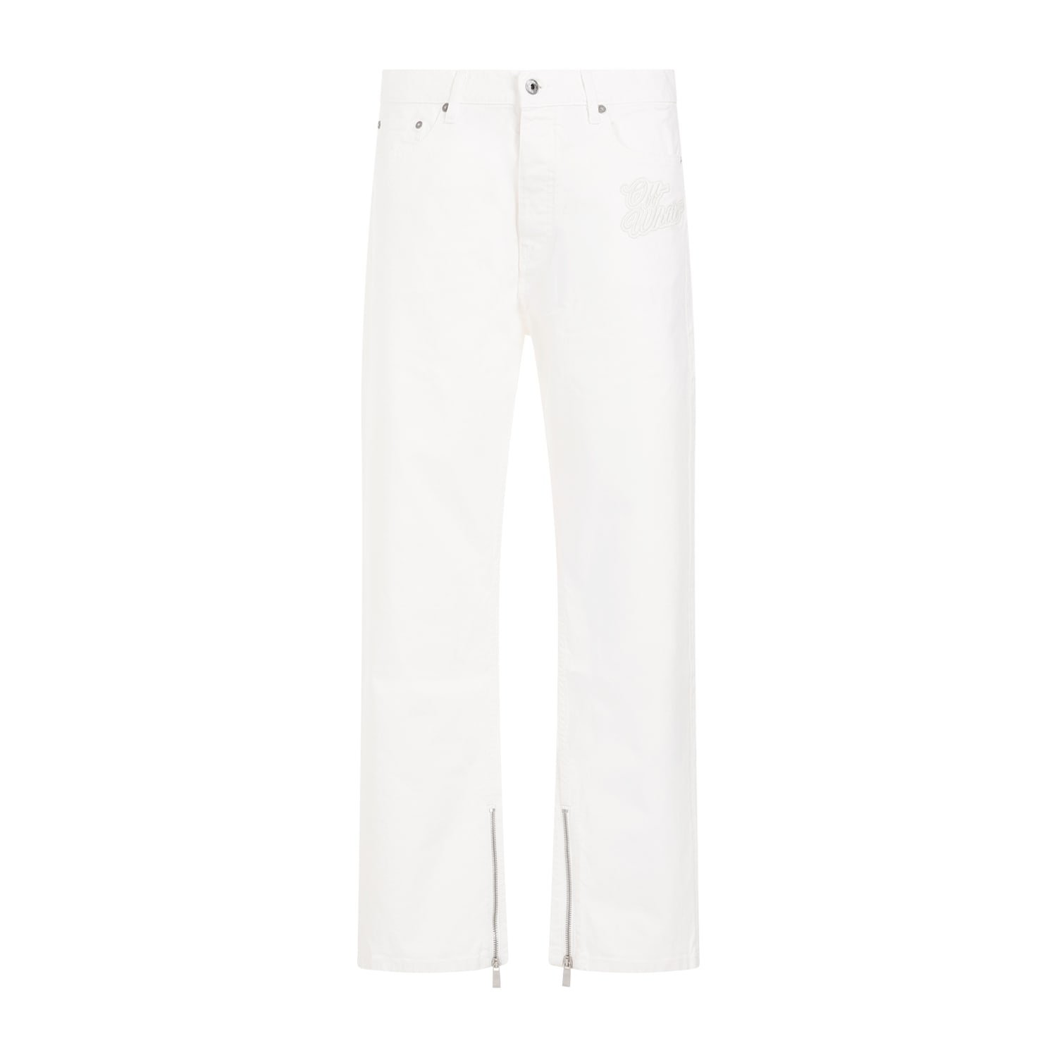 Shop Off-white 90s Logo Skate Raw Jeans In White