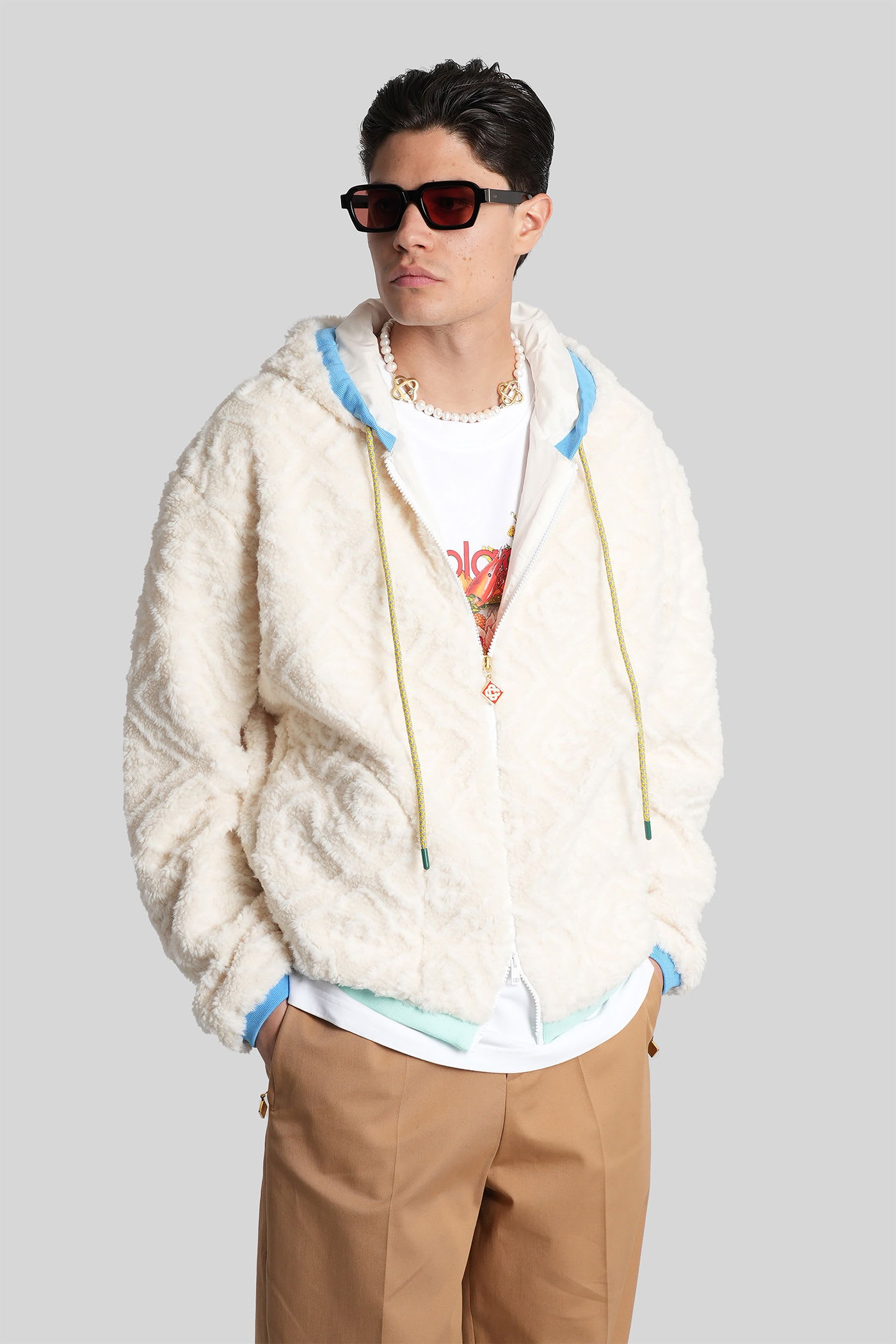 Sweatshirt In Beige Polyester