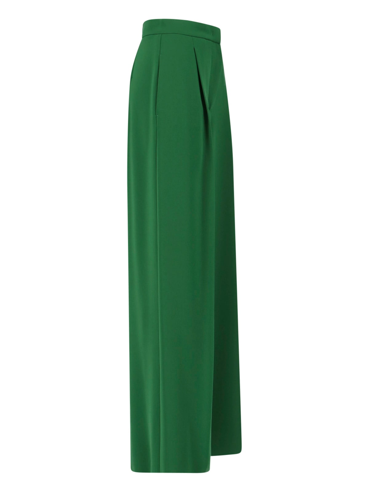 Max Mara Cady Wide-leg Trousers In Green