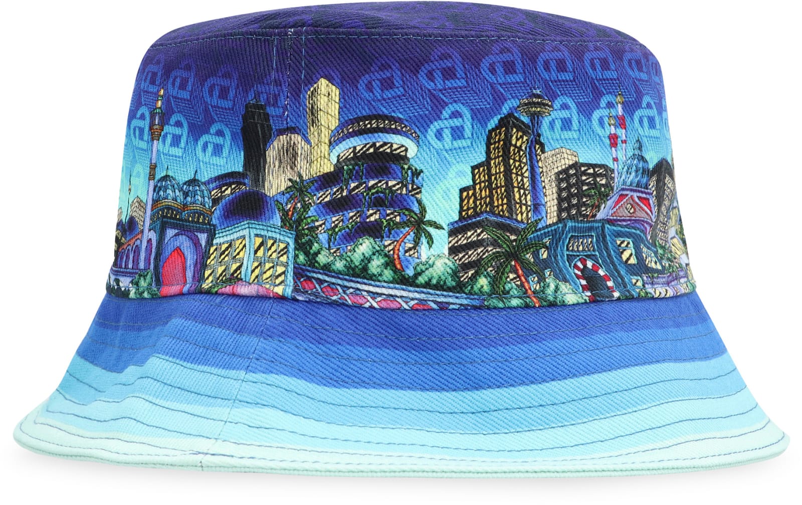 Shop Casablanca Bucket Hat In Blue